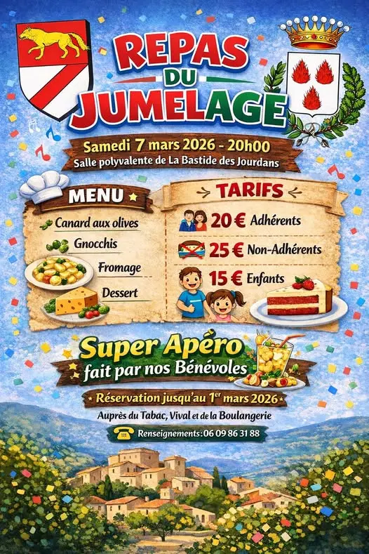 Repas du Jumelage à La Bastide des  Jourdans_La Bastide-des-Jourdans