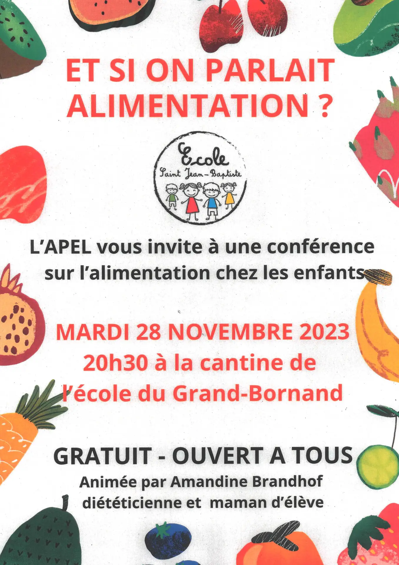 Conférence : Et si on parlait alimentation ?