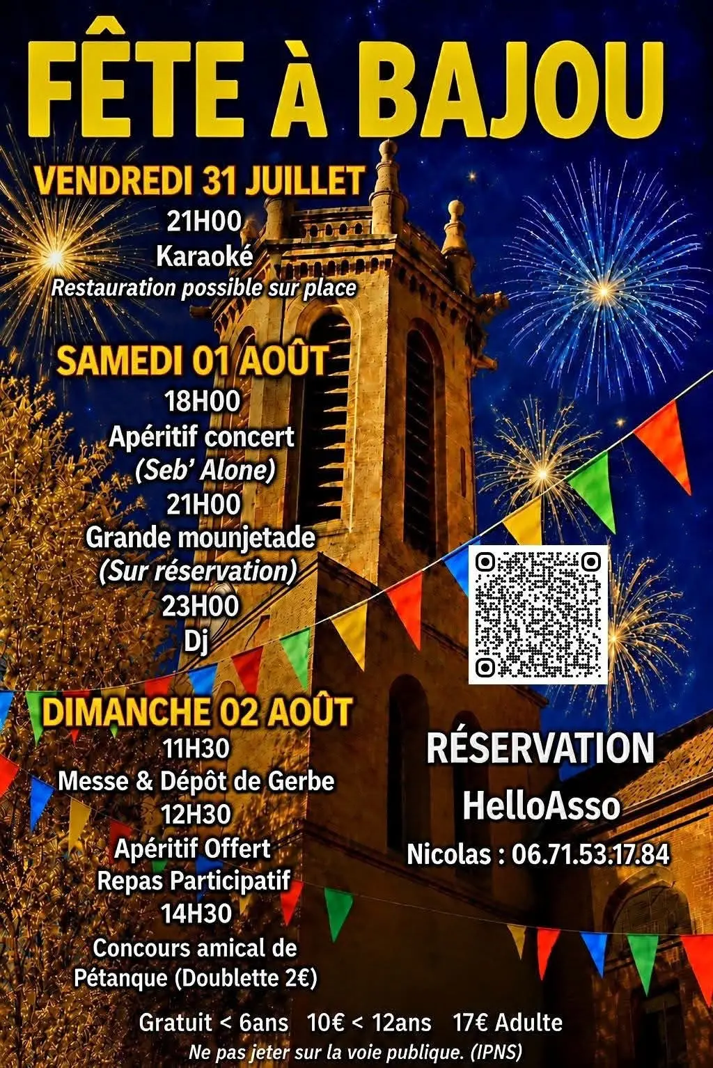 programme fete à bajou
