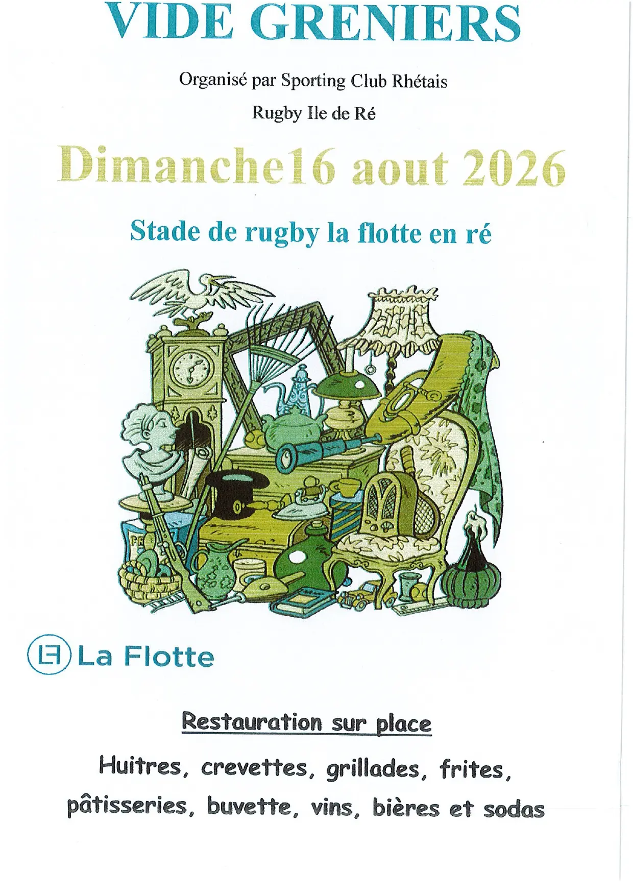 Affiche de la brocante de La Flotte