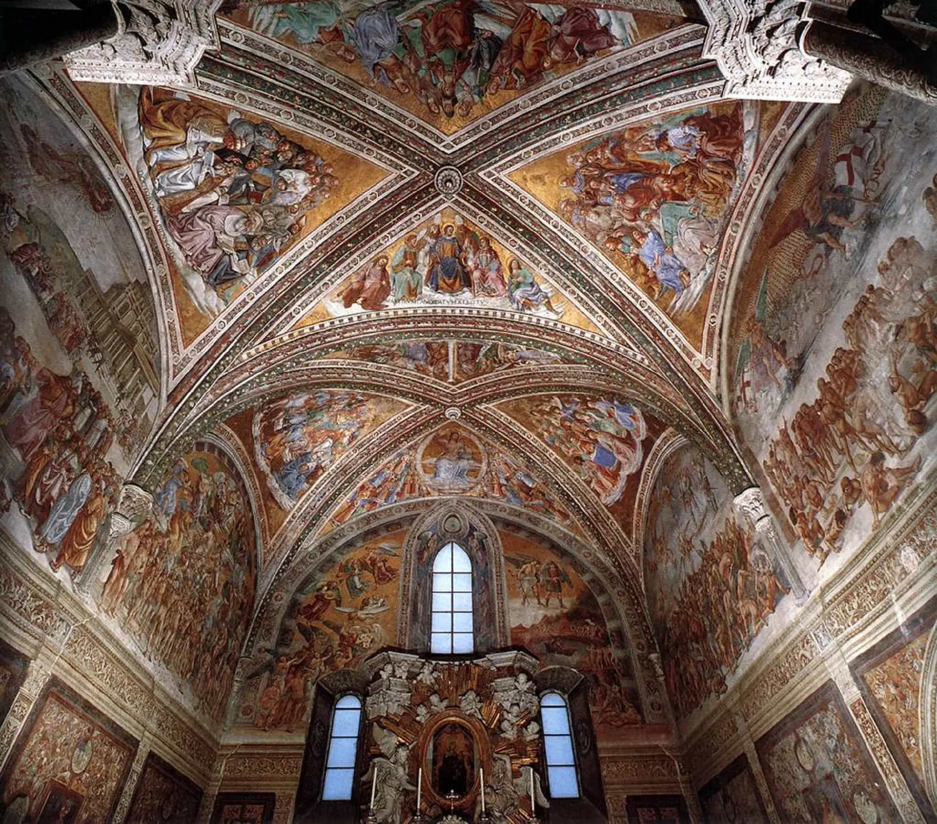 Vue générale de la Chapelle San Brizio, Cathédrale d'Orvieto.