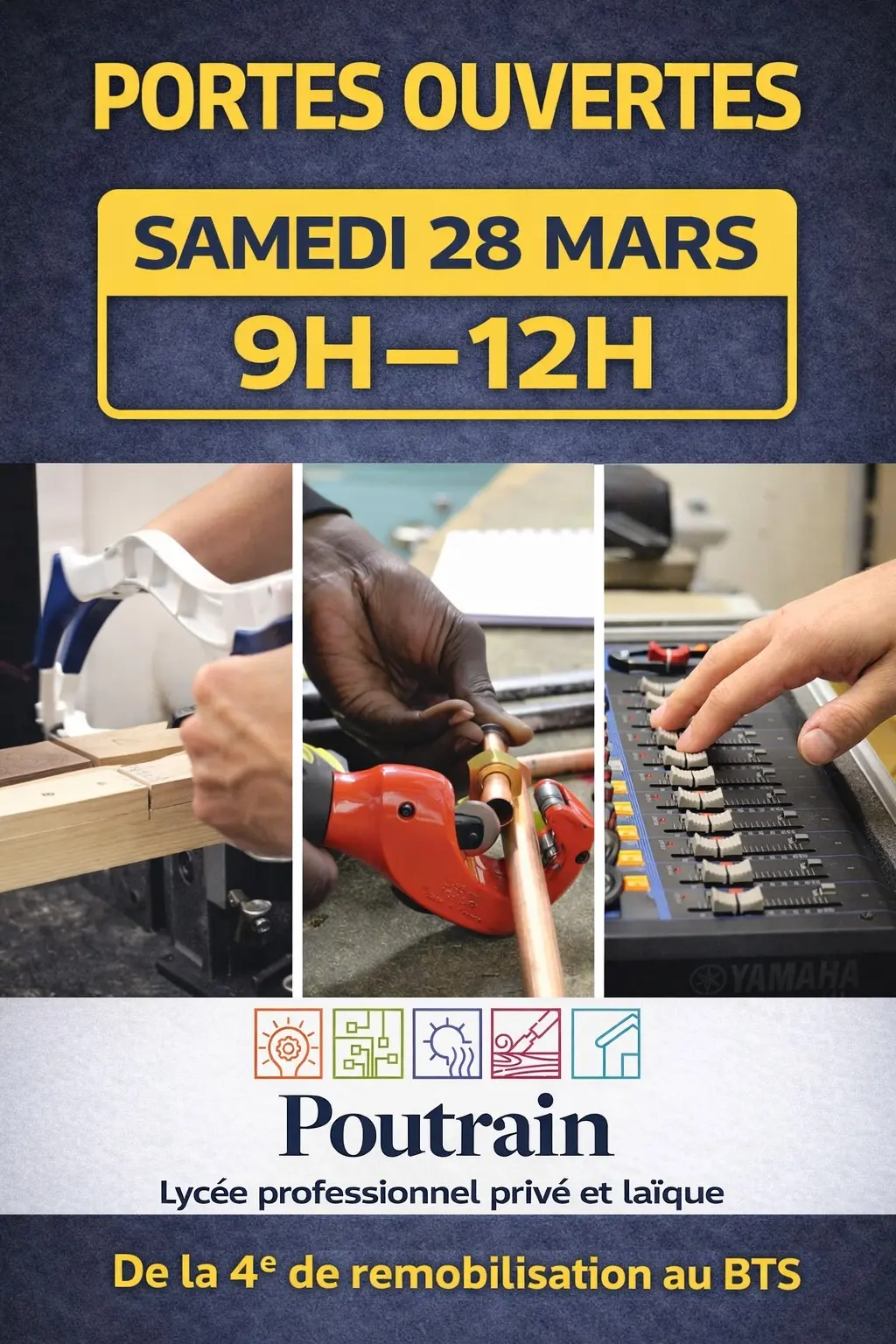 Journée PORTES OUVERTES le samedi 28 Mars au lycée Poutrain