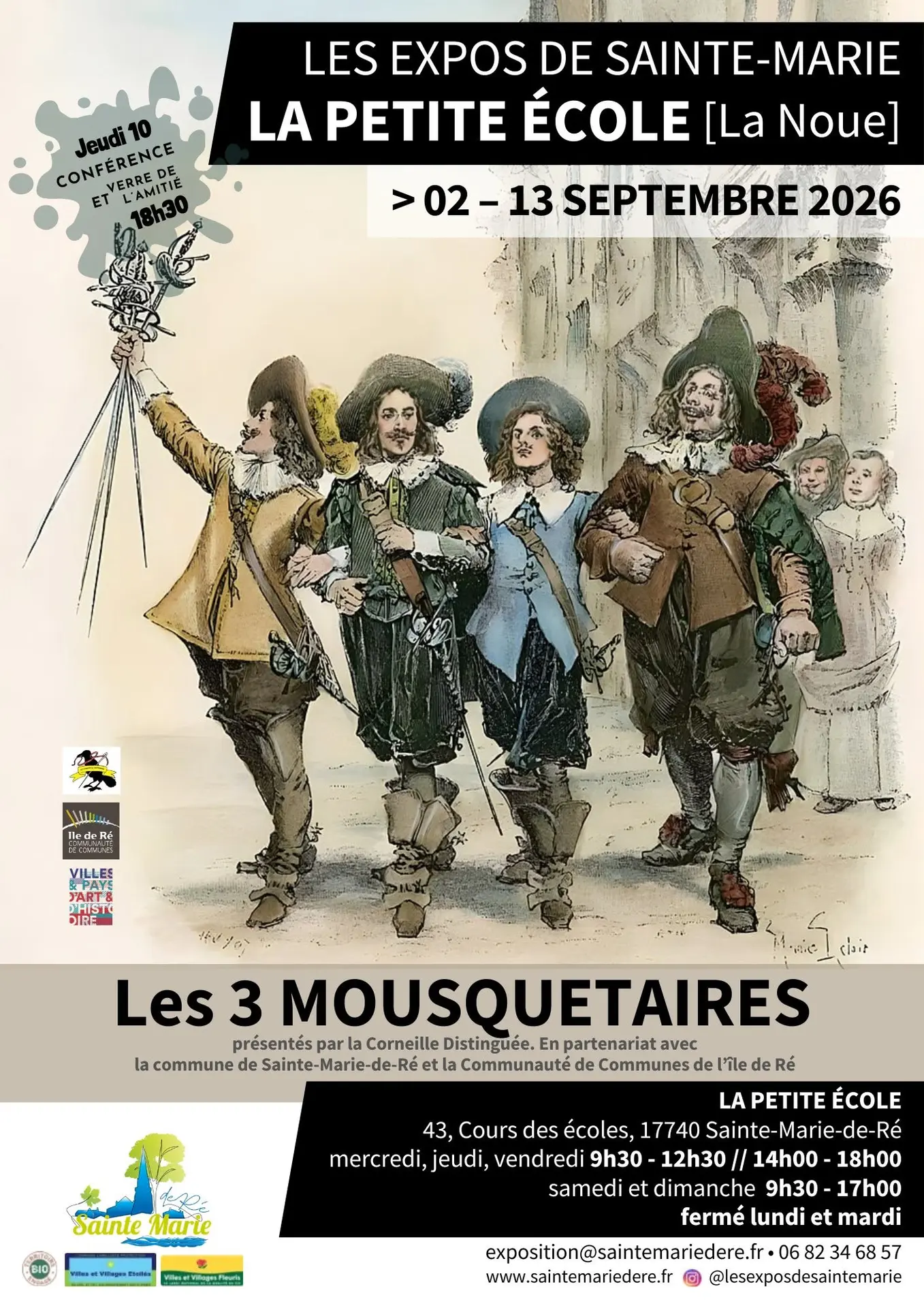 affiche expo 3 mousquetaires