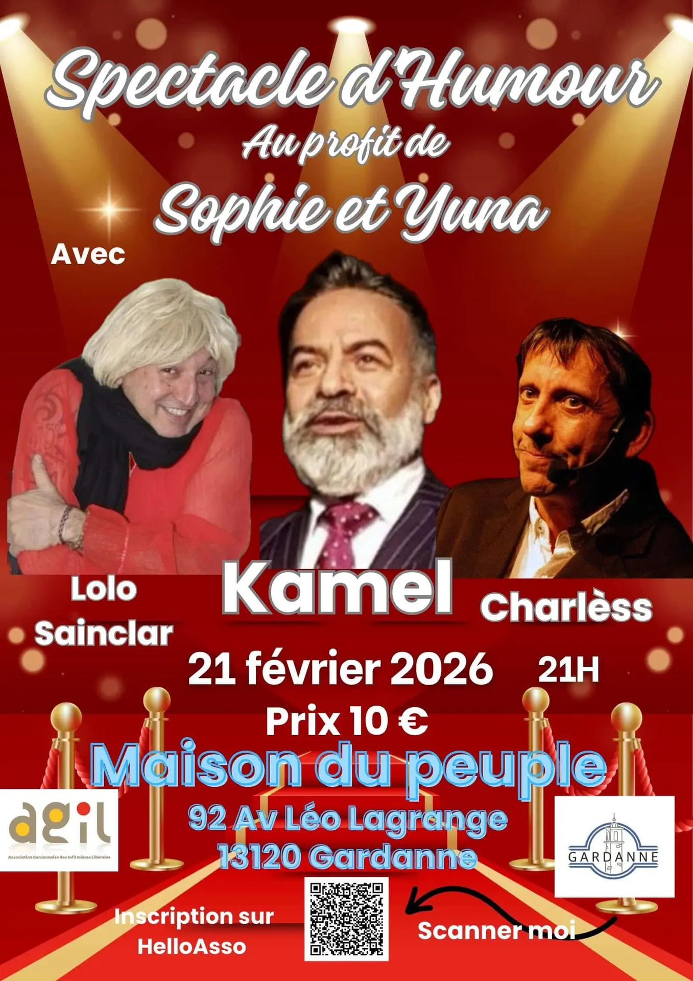 Spectacle d'humour : au profit de Sophie et Yuna_Gardanne