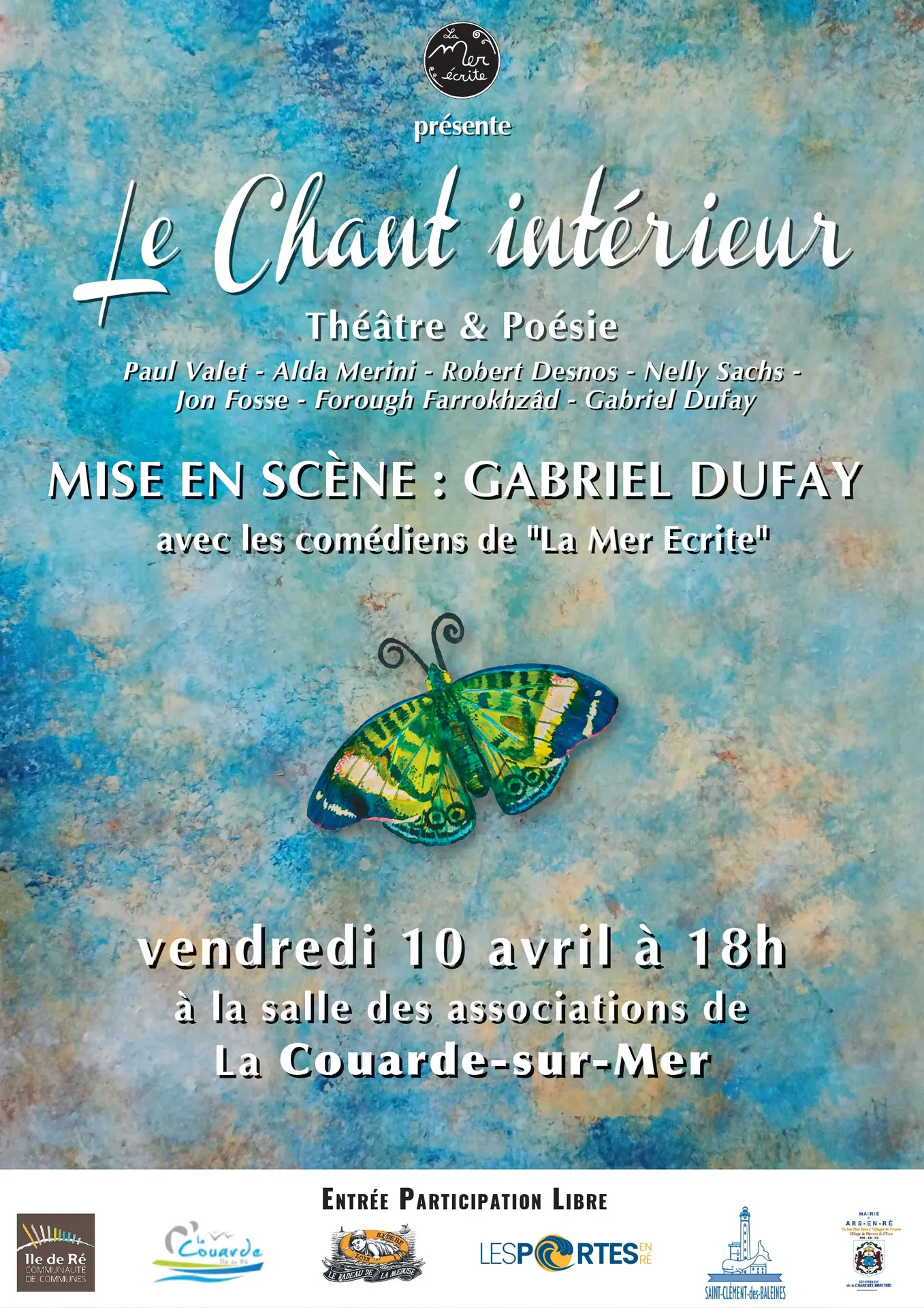 Le Printemps des poètes - théâtre et poésie Le chant intérieur à La Couarde_Ars-en-Ré