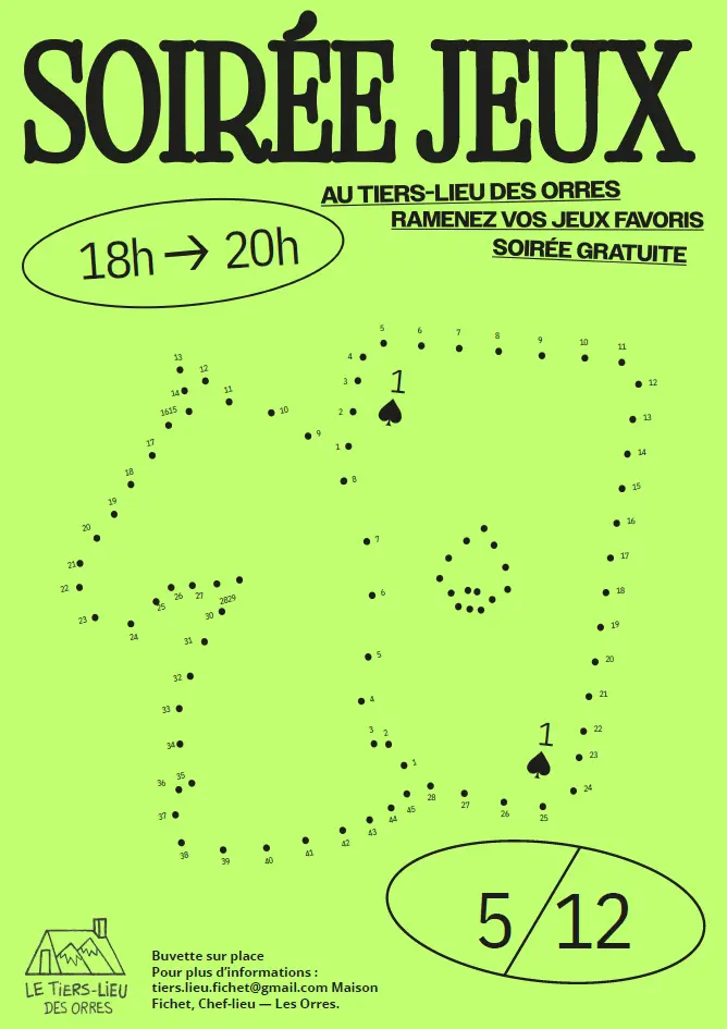 Soirée jeux de société au Tiers-lieu_Les Orres