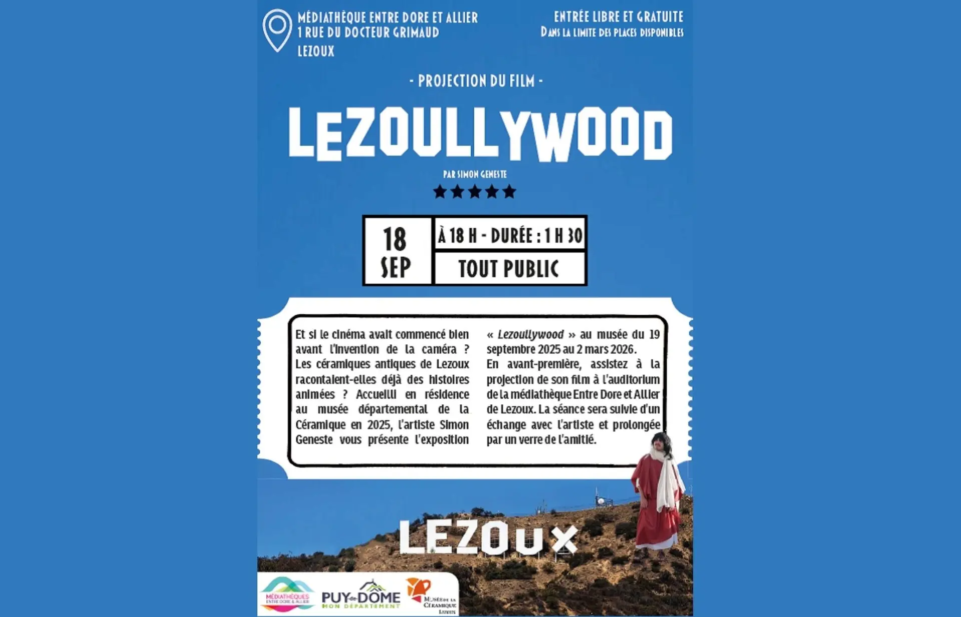 Affiche_projection du film Lezoullywood_Lezoux