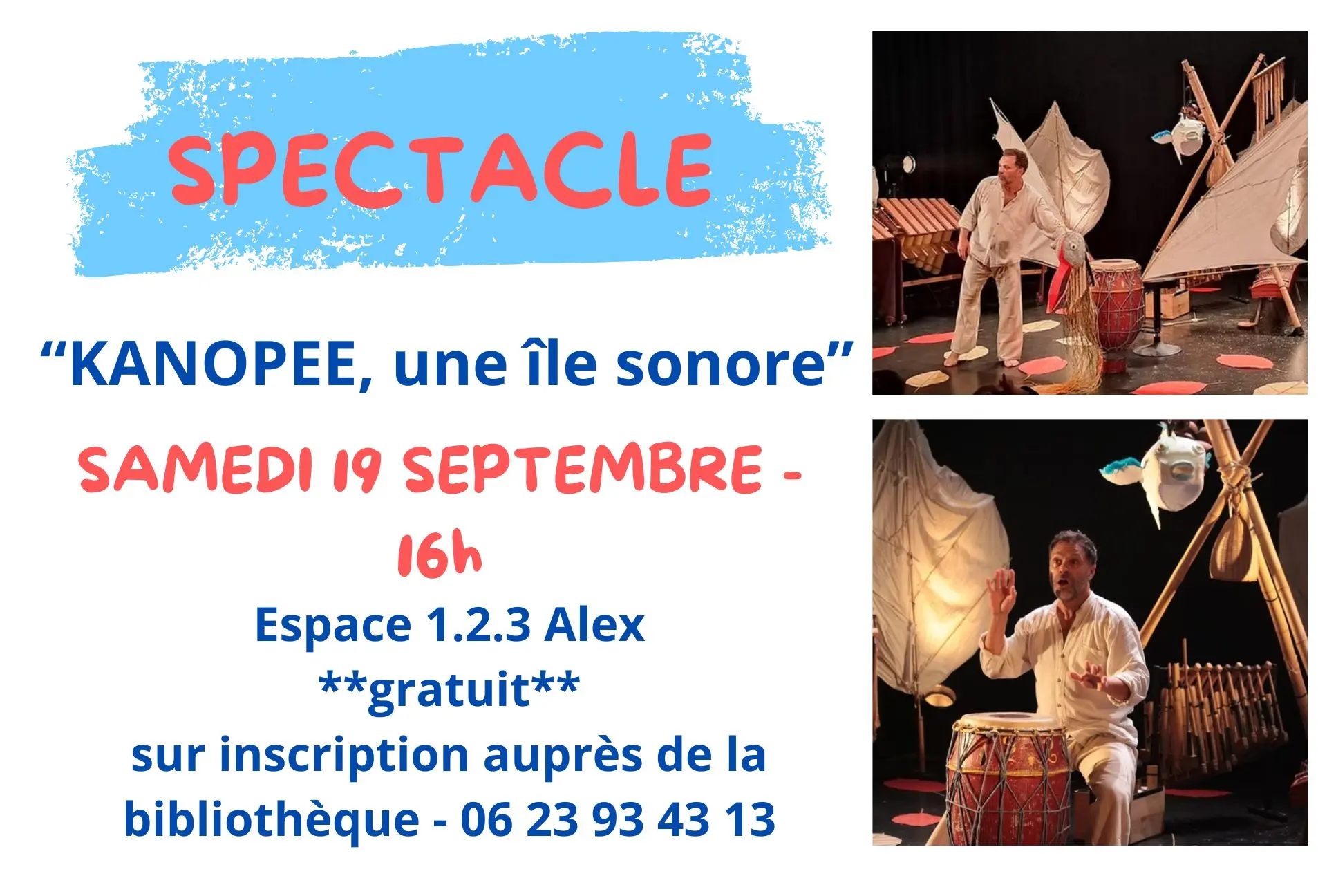Spectacle musical Kanopée, une île sonore_Alex
