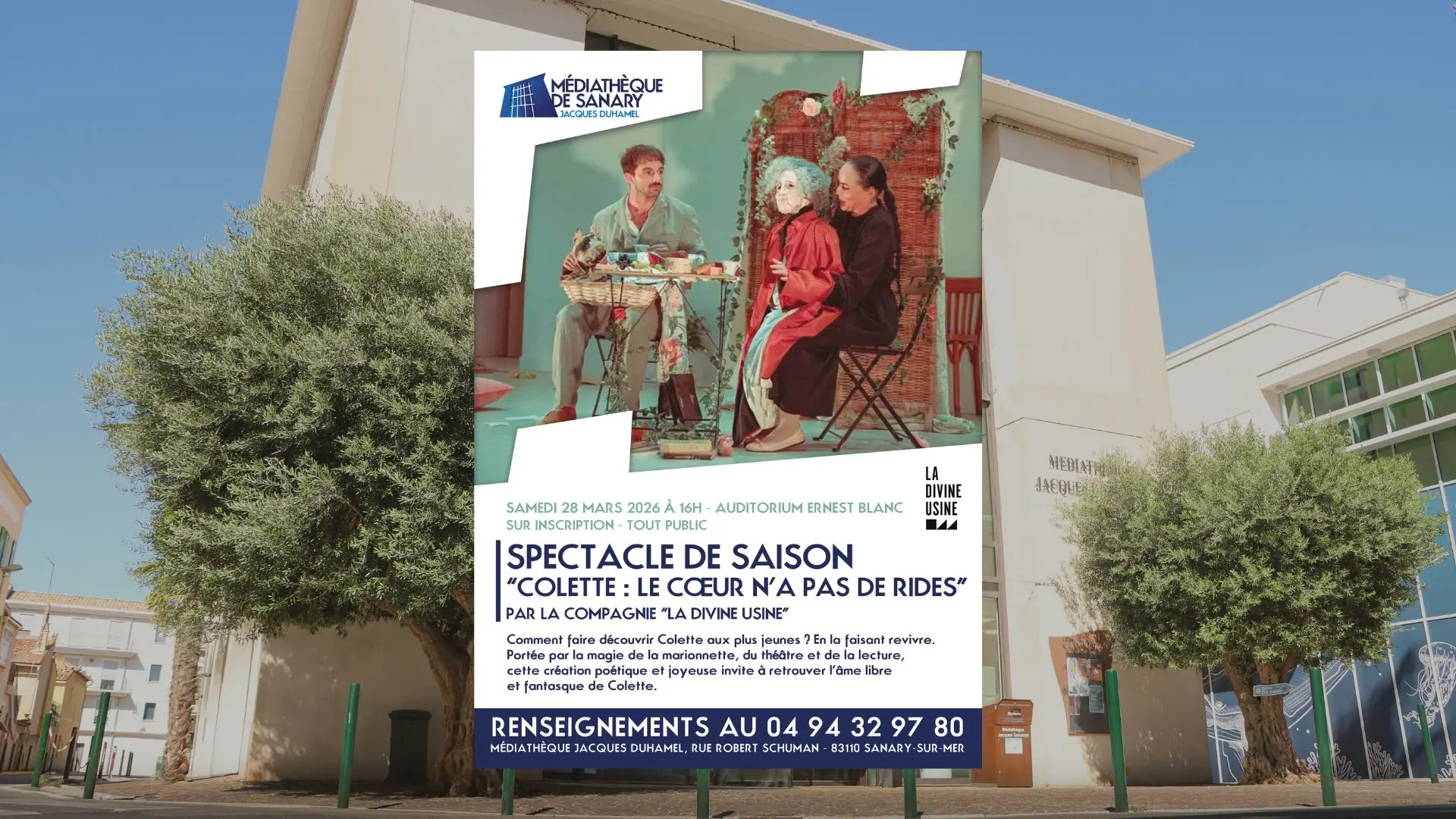 Spectacle de saison Colette : Le cœur n'a pas de rides_Sanary-sur-Mer