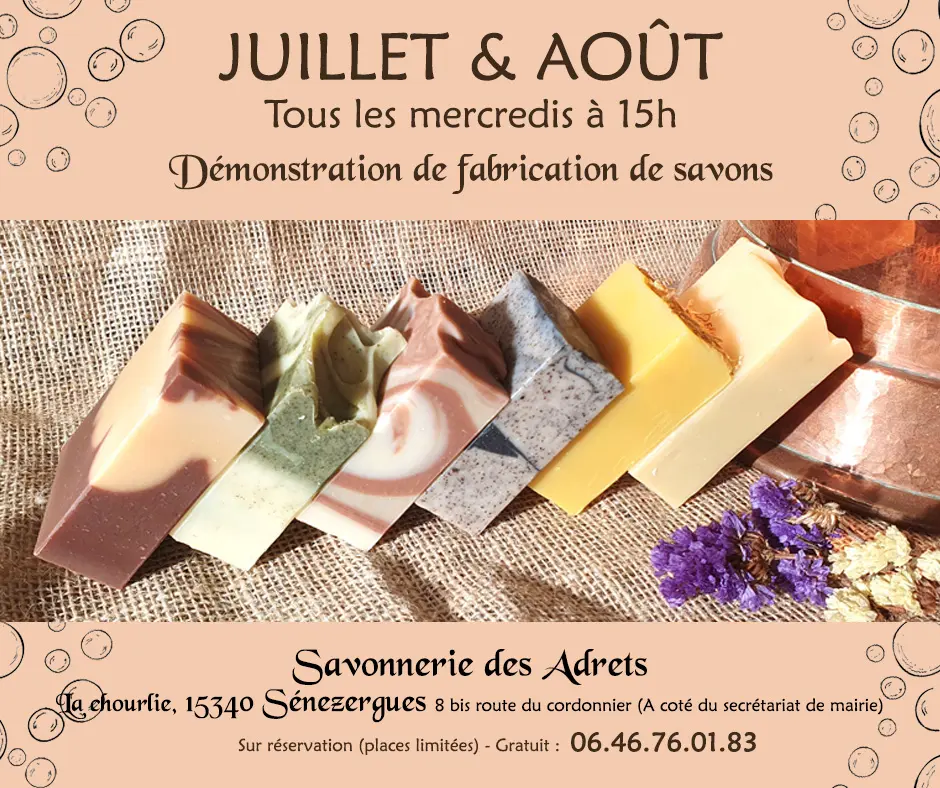 Démonstration de fabrication de savon à la Savonnerie des Adrets