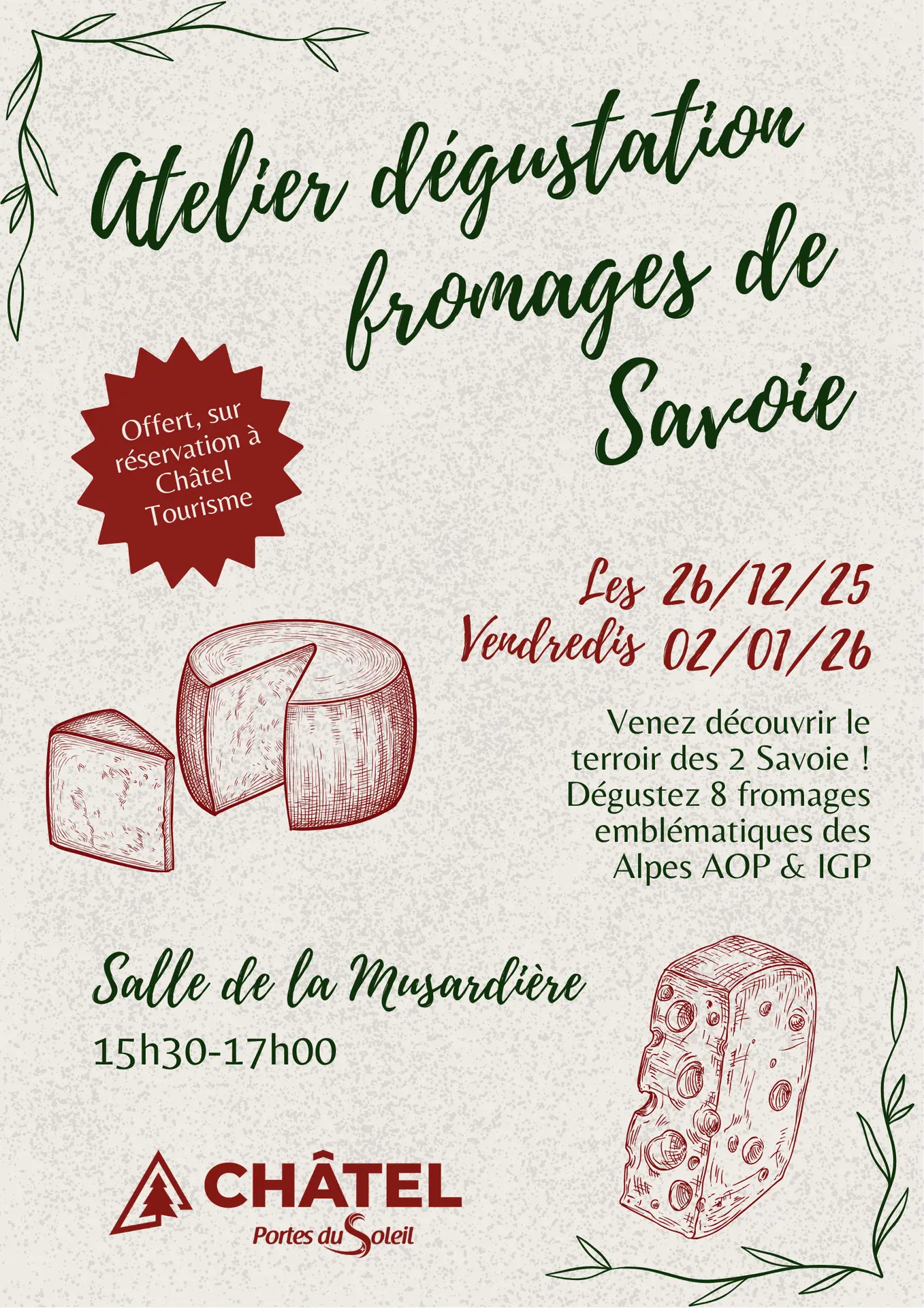 Atelier dégustation des fromages de Savoie_Châtel