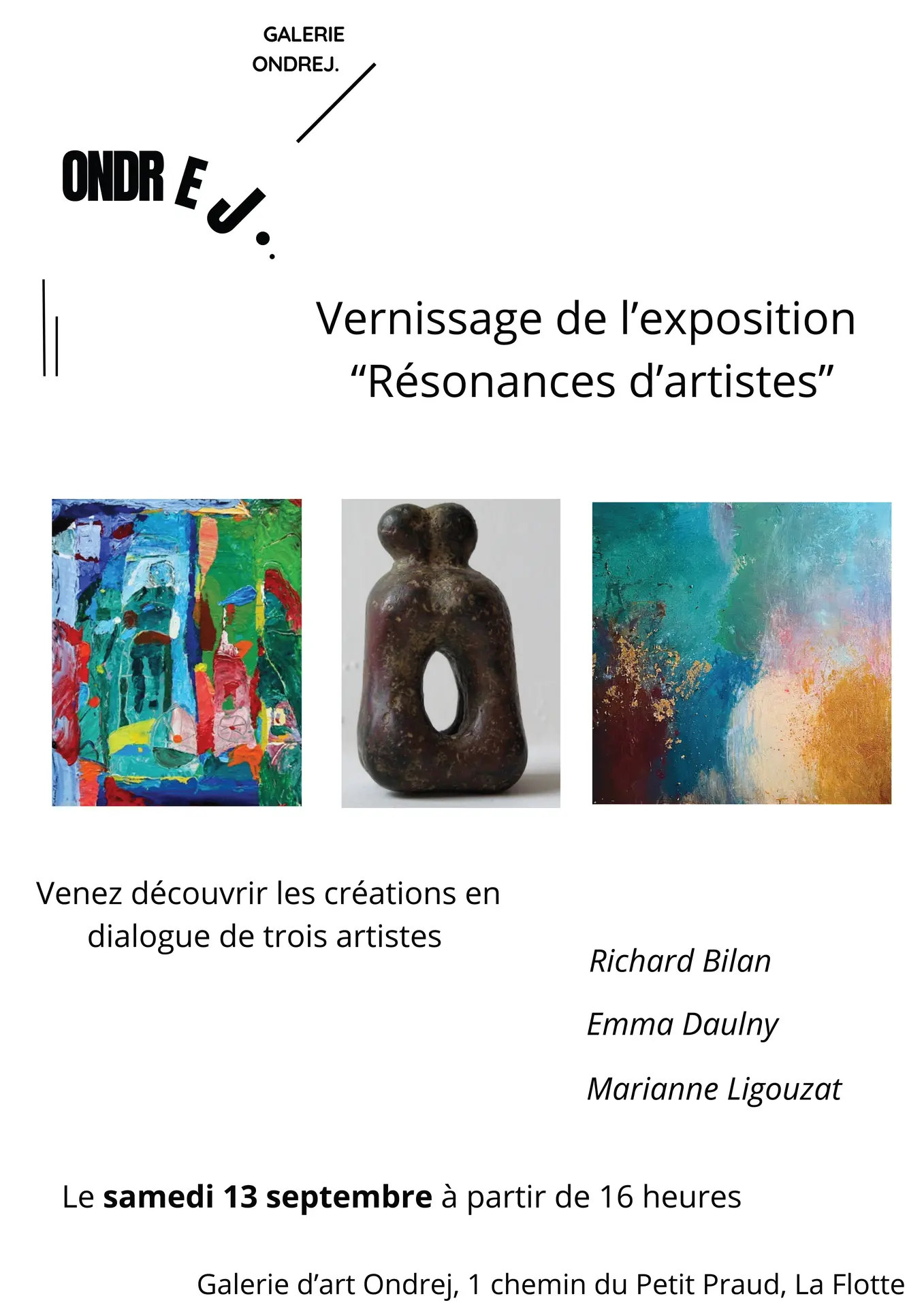 Vernissage à la galerie Ondrej_La Flotte