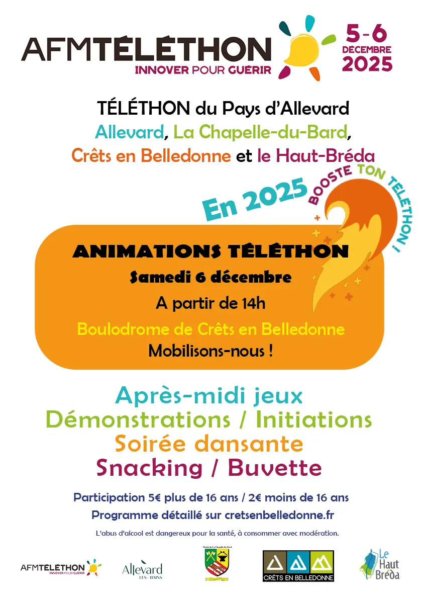 Nombreuses animations pour Téléthon du Pays d'Allevard