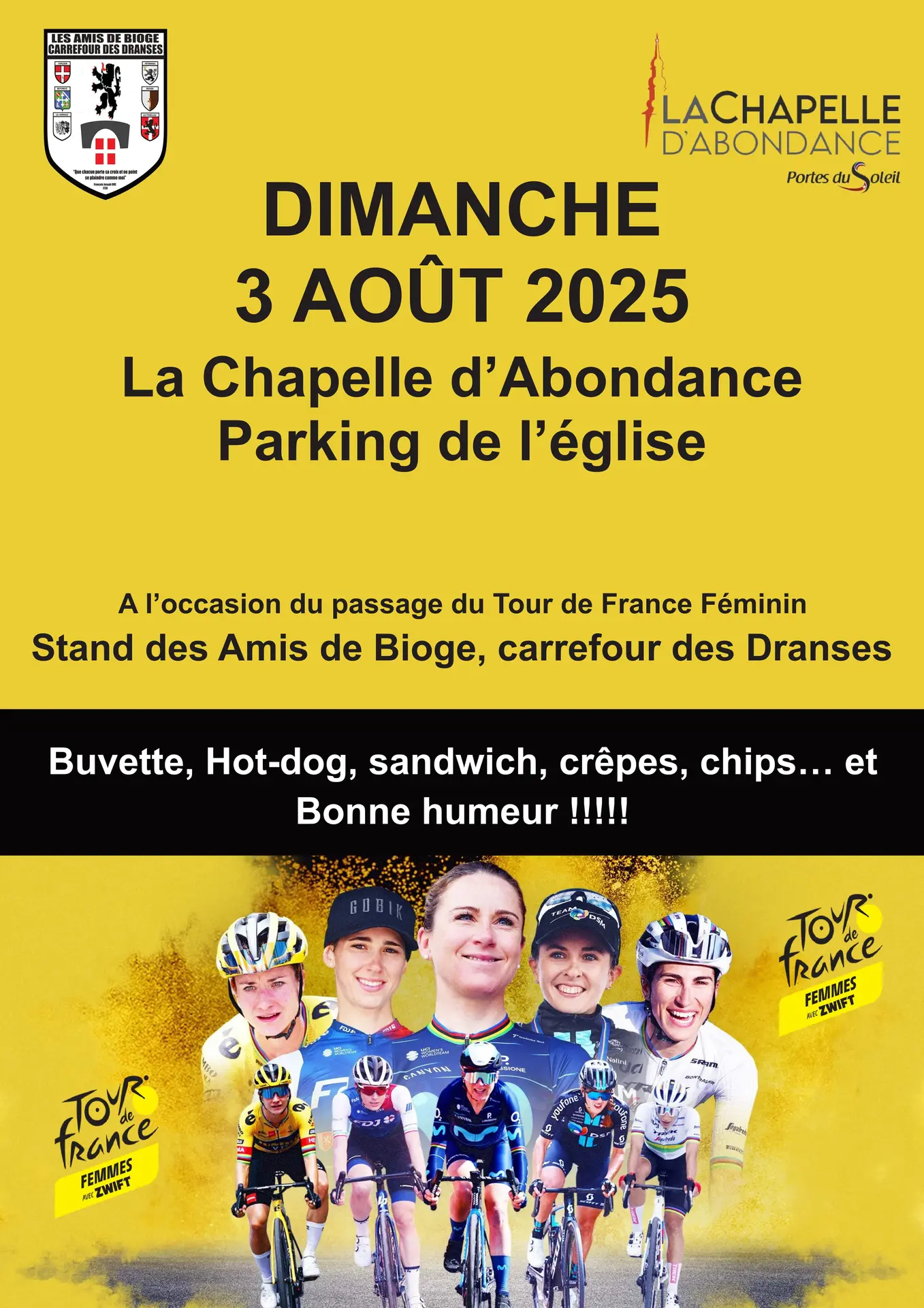 Espace buvette - restauration : passage du Tour de France Féminin
