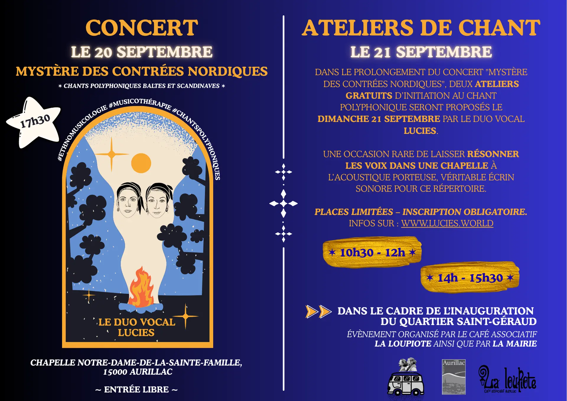 Ateliers de Chant par le duo vocal Lucies