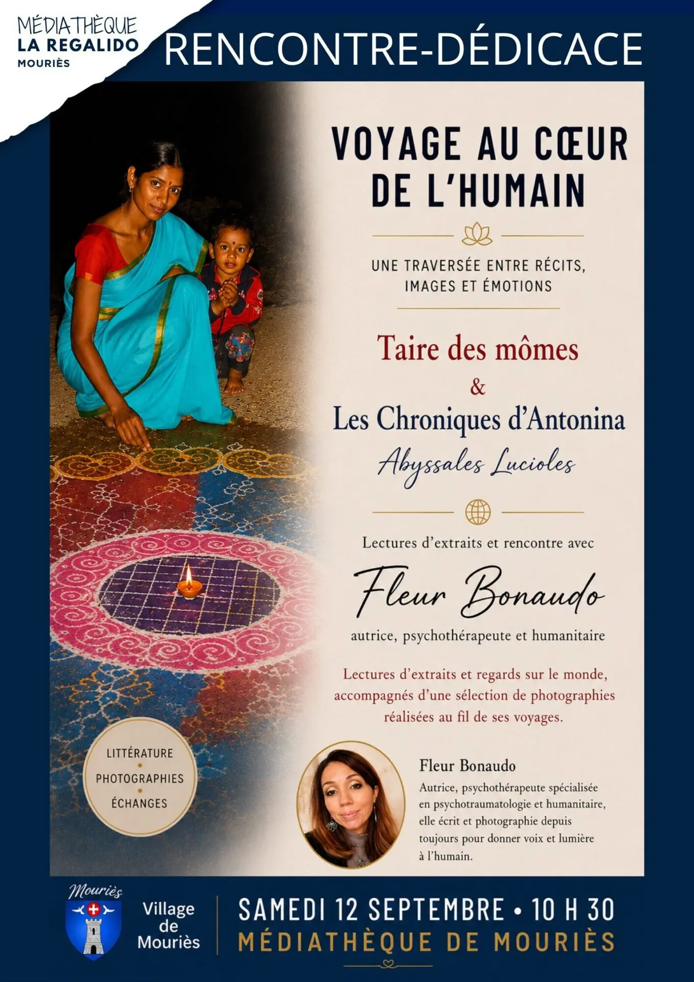 Affiche Rencontre dédicace avec Fleur Bonaudo à Mouriès 12.09.26