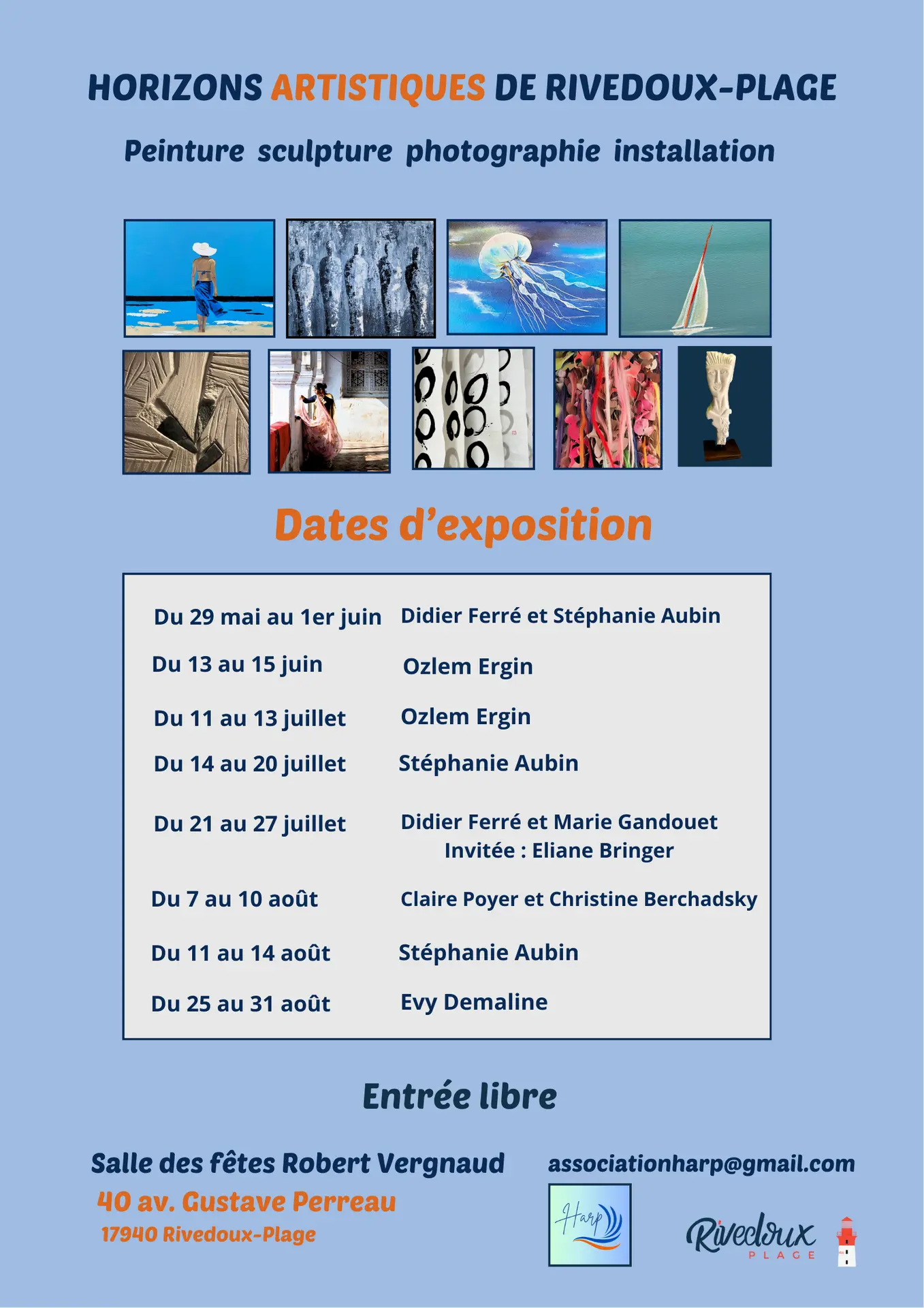 Expositions 2025 Horizons Artistiques de Rivedoux-Plage
