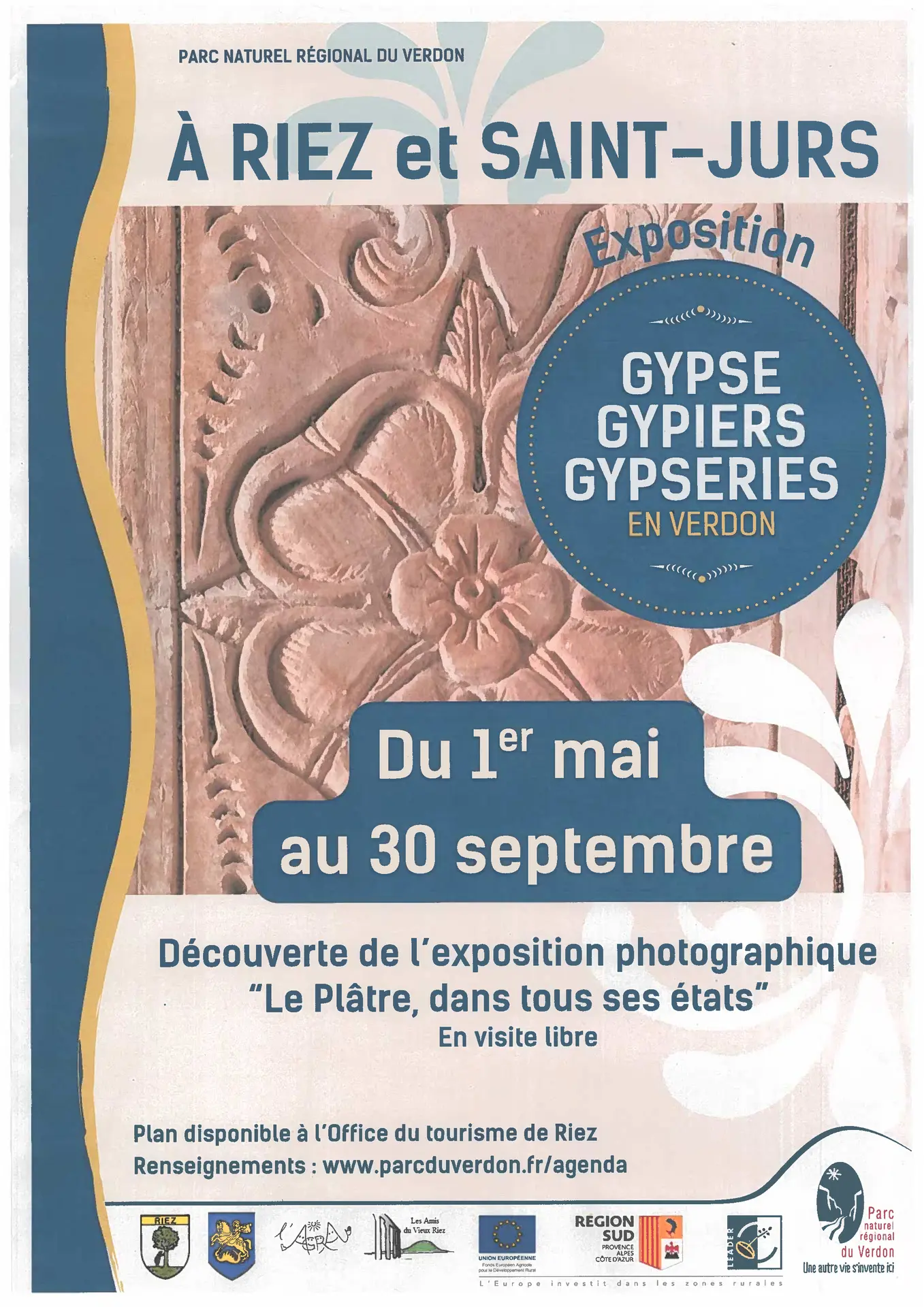 Exposition photographique, gypse, gypiers, gypseries en Verdon_Riez