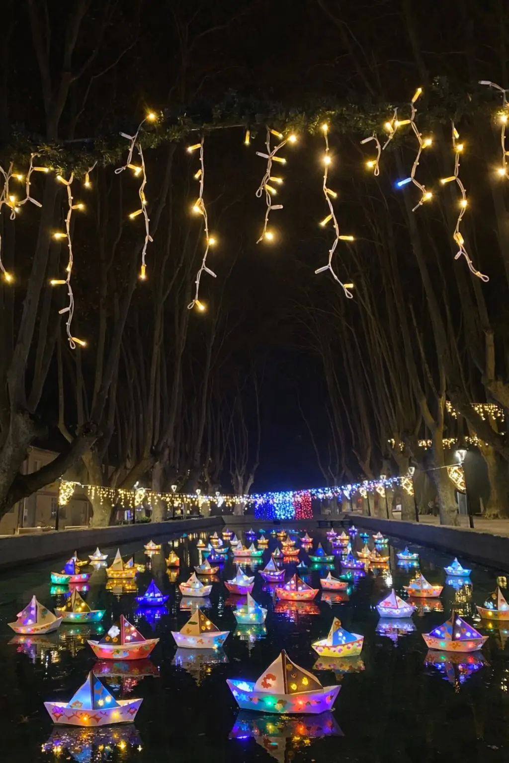 Les P'tits bateaux lumineux du solstice d'hiver à Cucuron_Cucuron