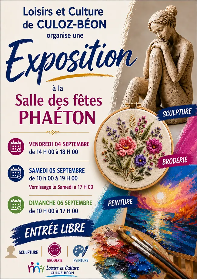 Exposition de broderie, sculpture, peinture à Culoz_Culoz-Béon
