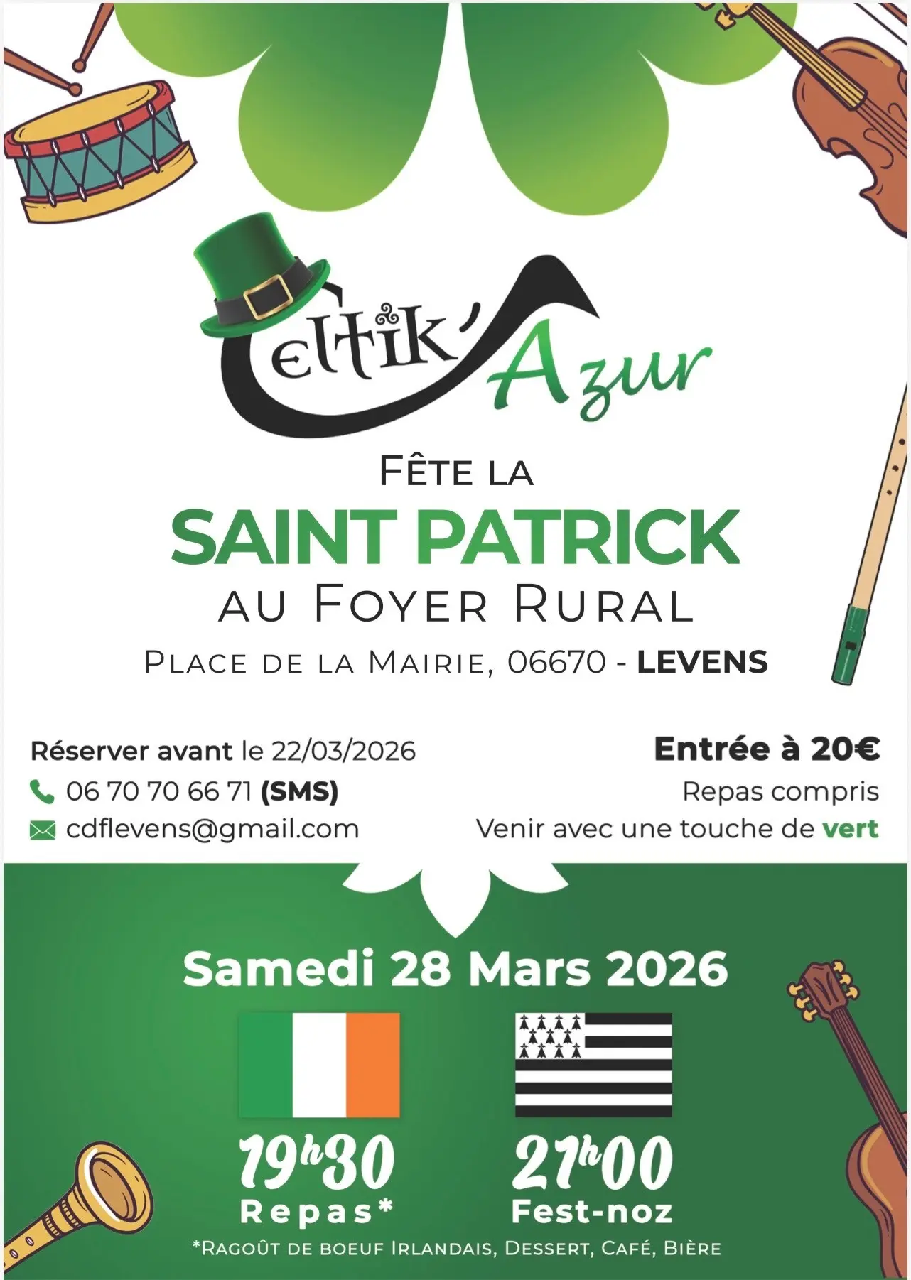 affiche St Patrick Levens