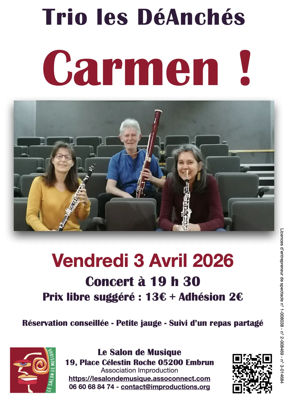 Concert - Carmen ! par le trio les DéAnchès