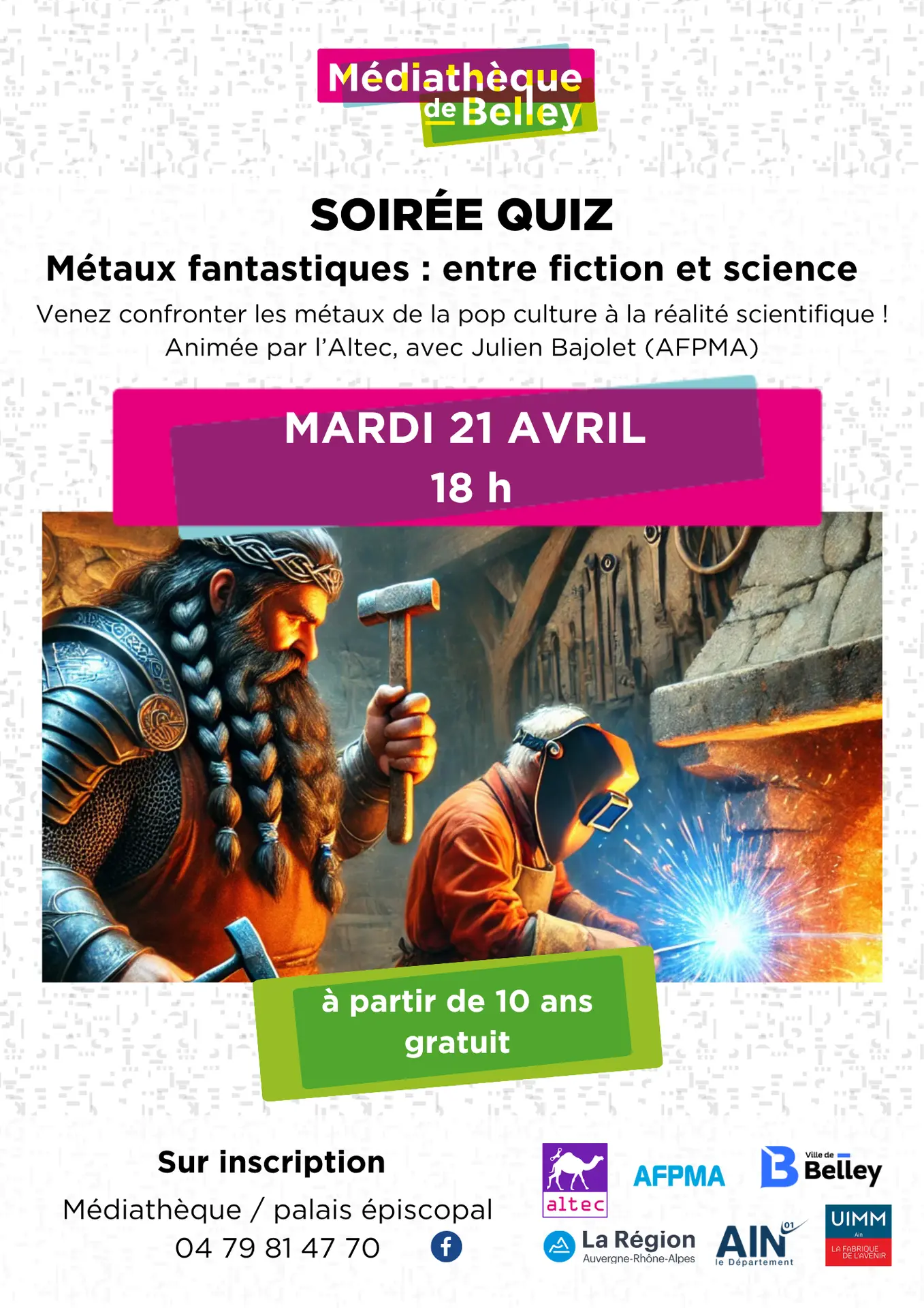 Soirée quiz métaux fantastiques : entre fiction et science - Belley