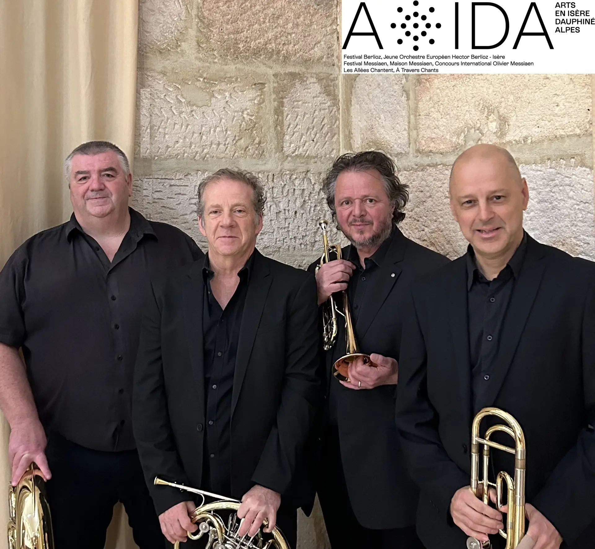 Franck Pulcini, trompette ; Jean-Michel Vinit, cor ; Bruno Flahou, trombone ; Thierry Thibault, tuba