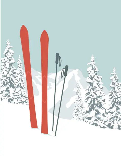 Skis et bâtons