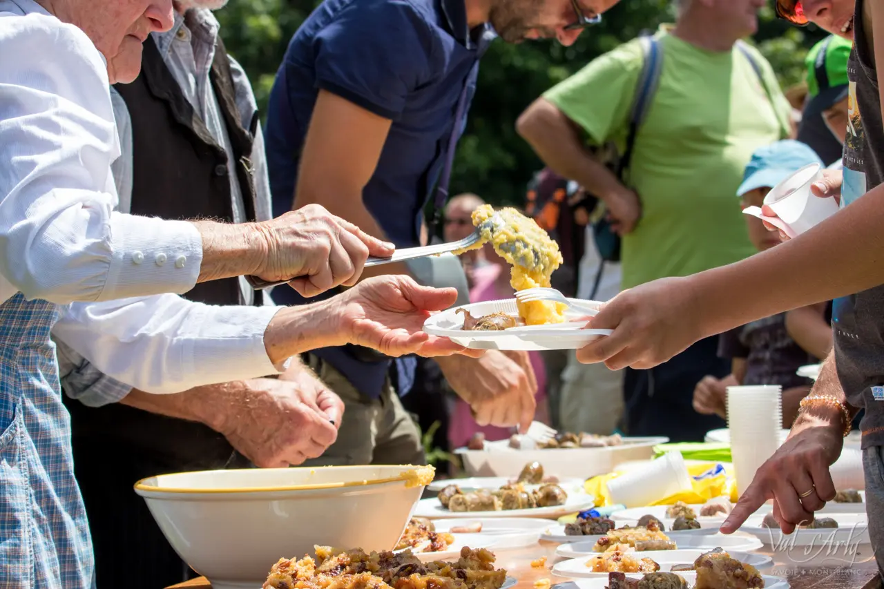 Dégustation de diots polente