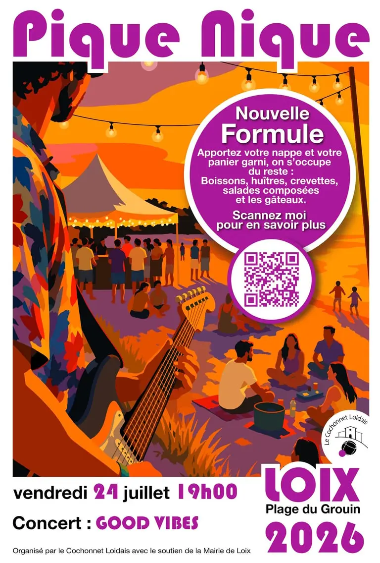 Pique-nique et concert sur la plage du Grouin_Loix
