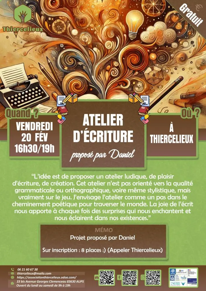 Atelier d'écriture