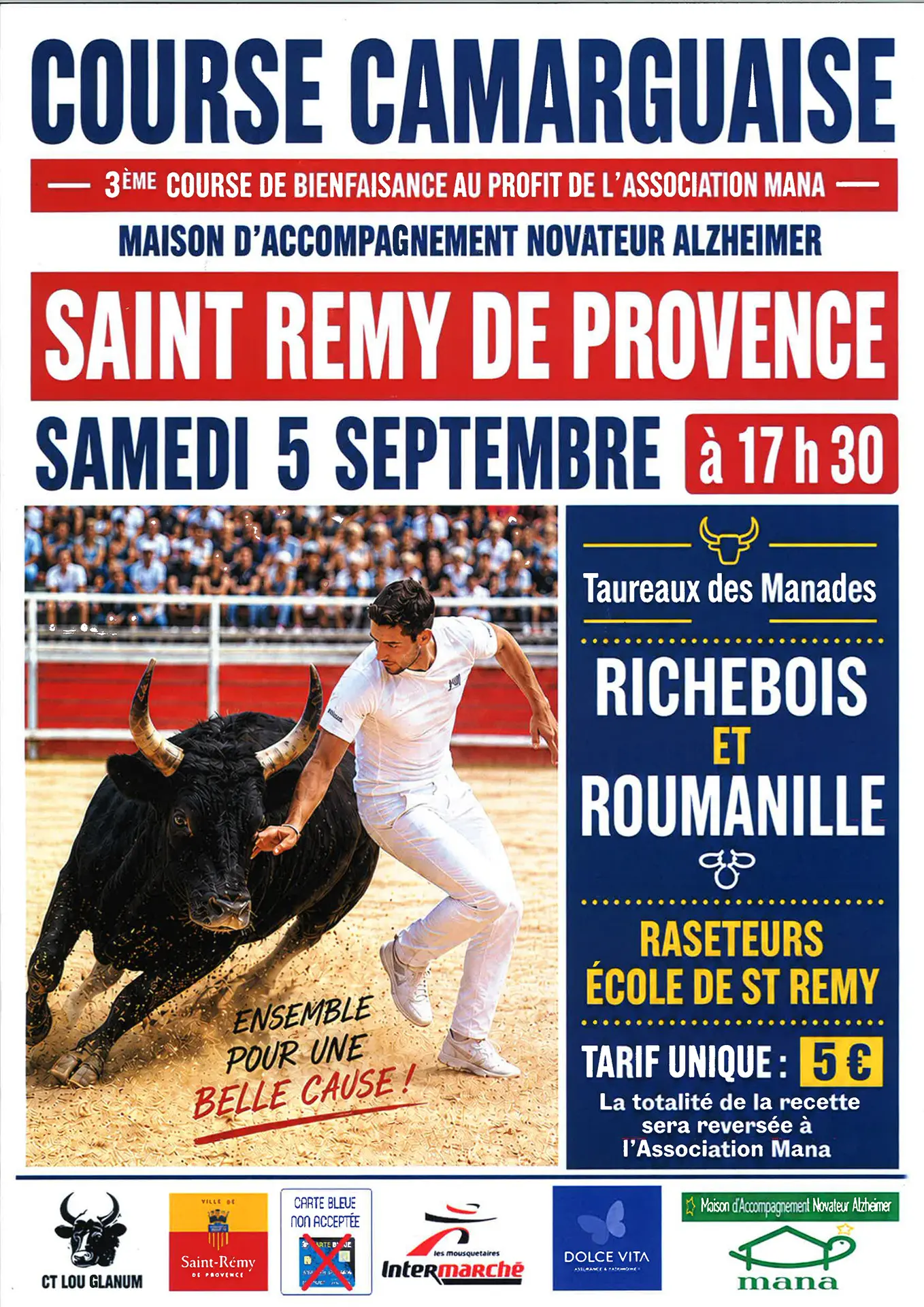 Affiche course camarguaise 05.09.2026 Saint Rémy de provence