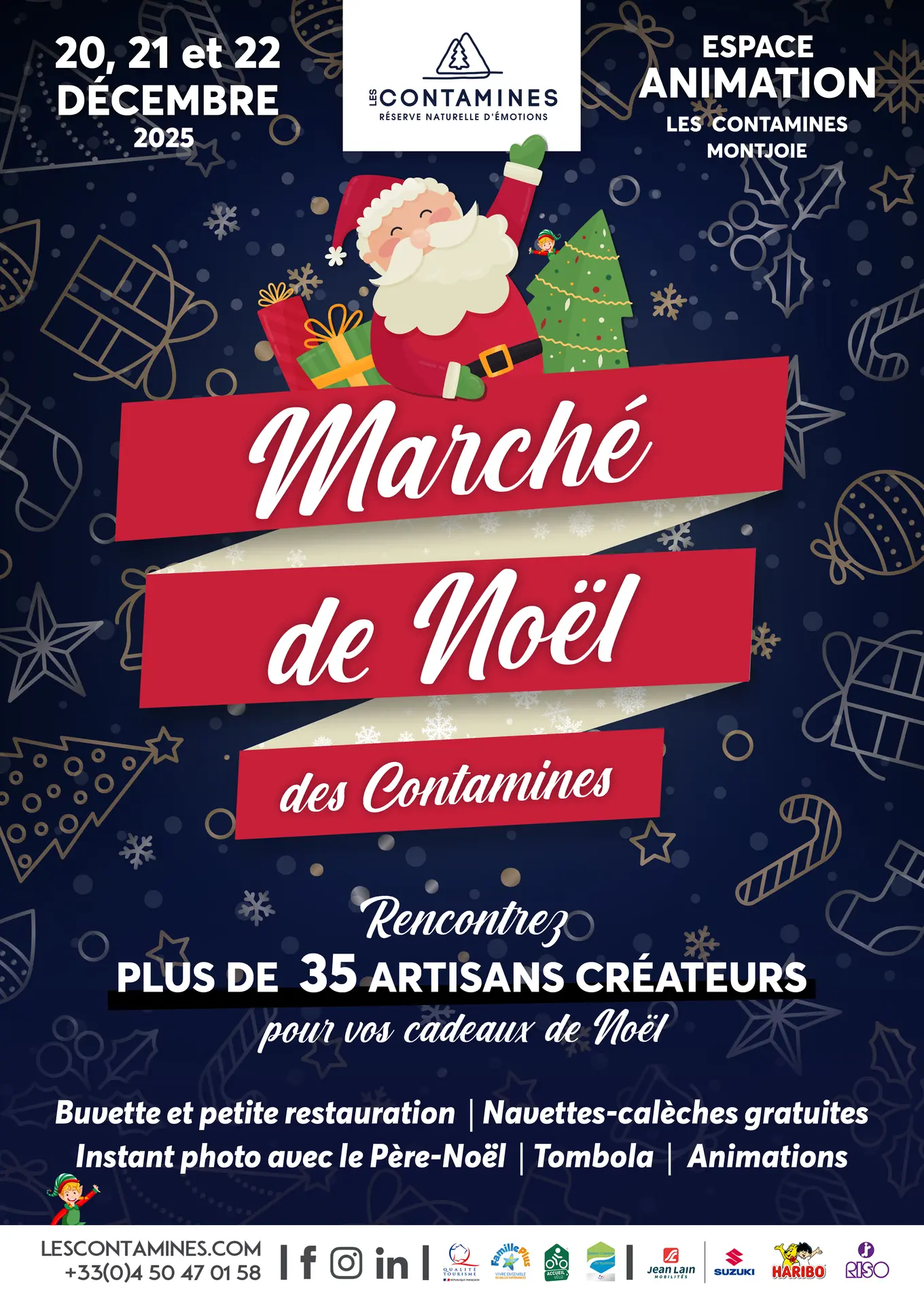 Affiche Marché de Noël des Contamines-Montjoie