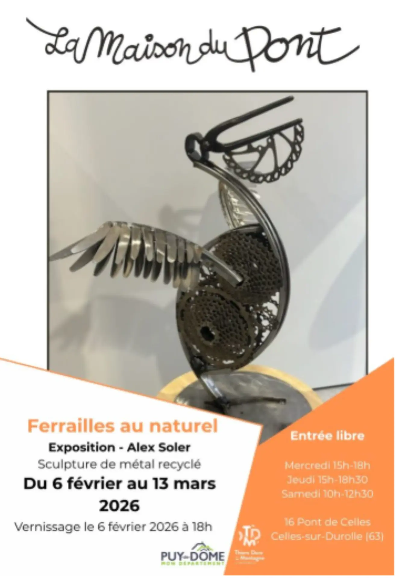 Affiche Maison du Pont pour l'exposition d'Alex Soler