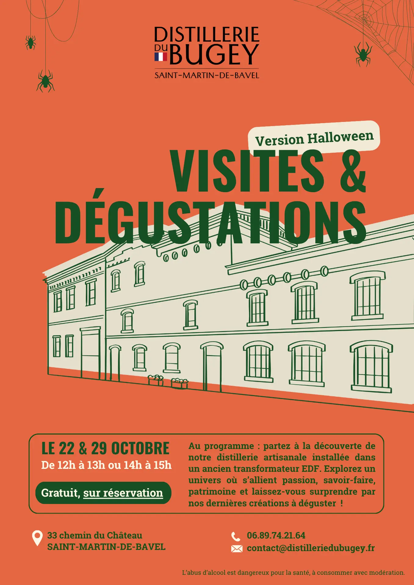 Visite et dégustations à la Distillerie du Bugey - Version Halloween