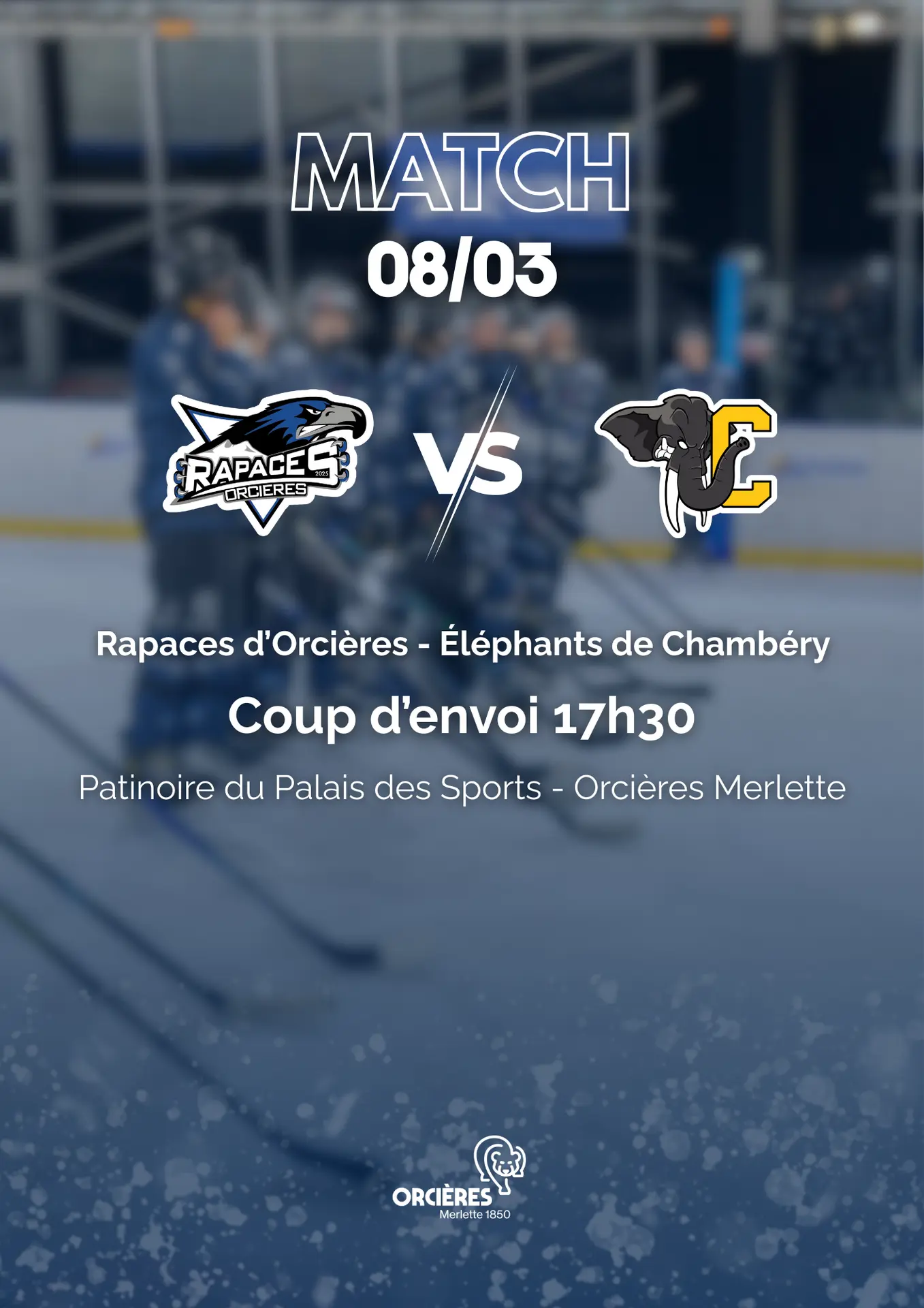 Match de hockey 08/03 - Rapaces d'Orcières