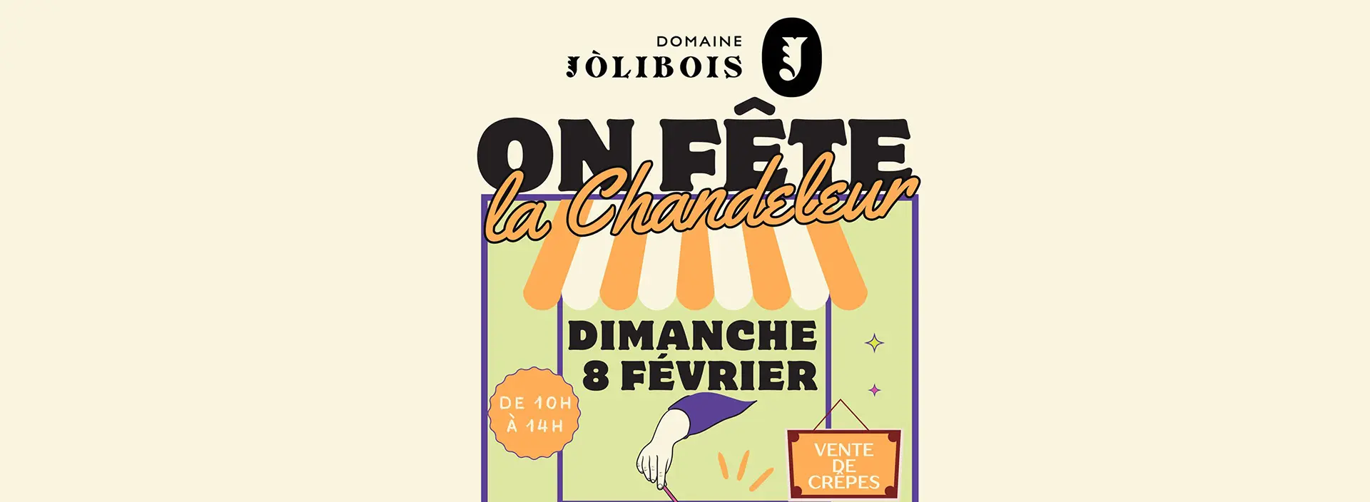 Affiche chandeleur au domaine Jolibois