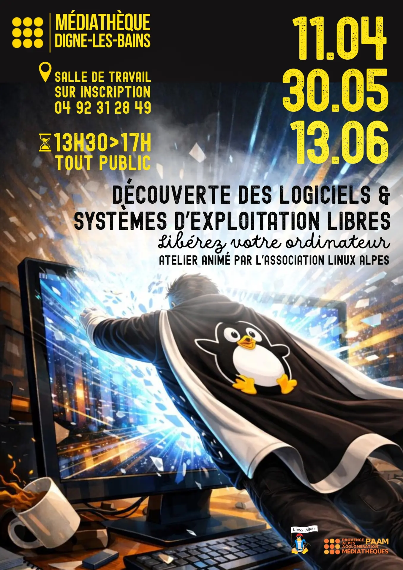 Atelier - Aide Informatique : Découverte des logiciels & systèmes d'exploitation libres