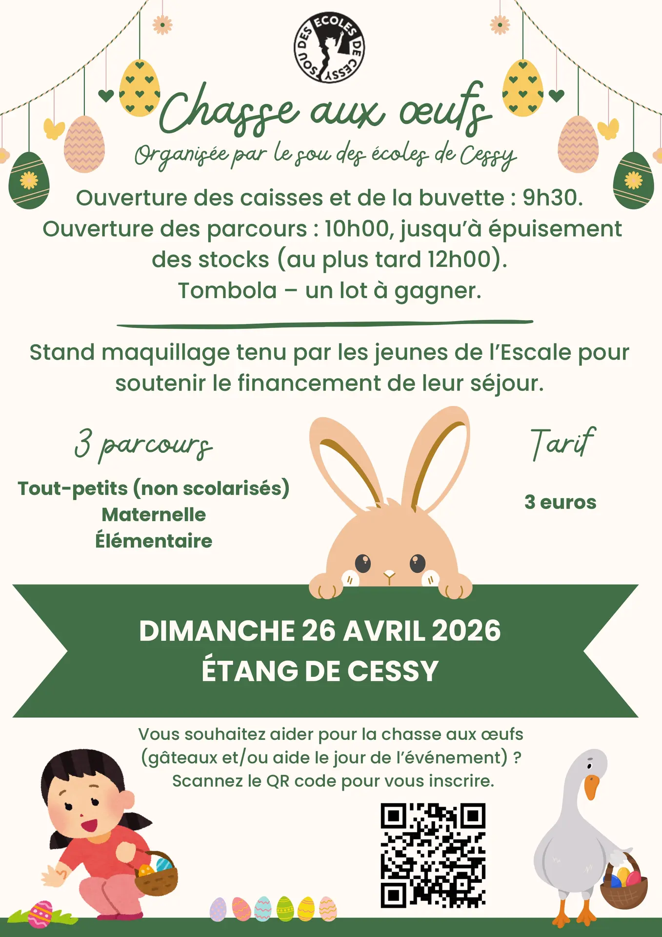 Affiche Chasse aux oeufs