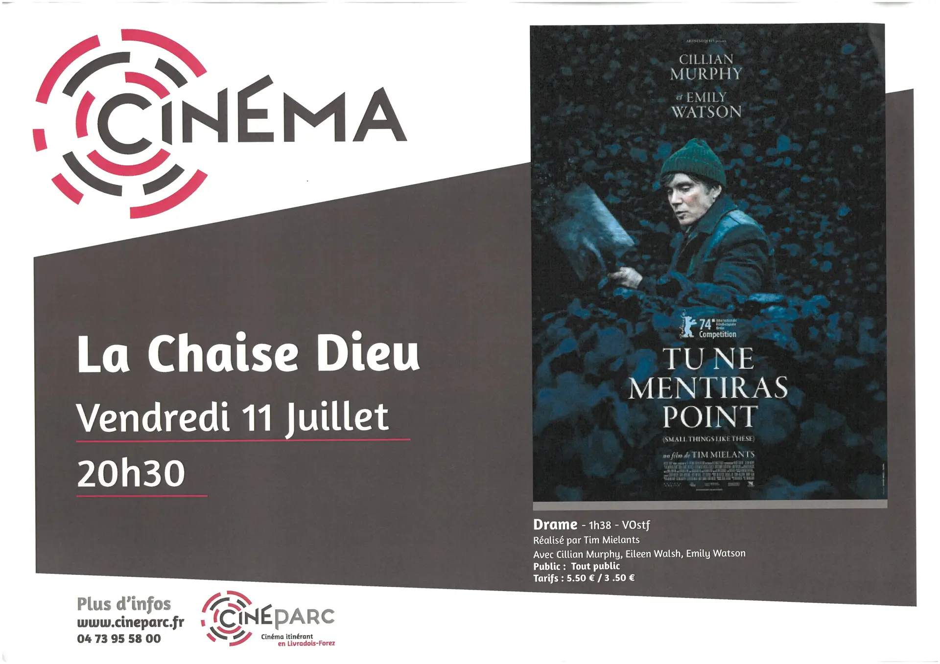 Séance de cinéma Tu ne mentiras point- La Chaise-Dieu-2025