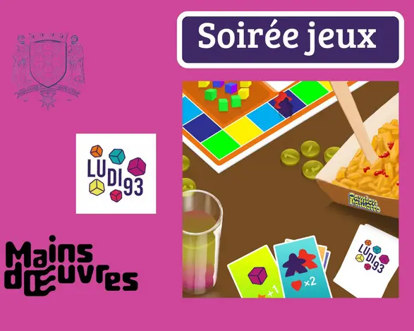 Affiche Soirée jeux de société avec Ludi 93