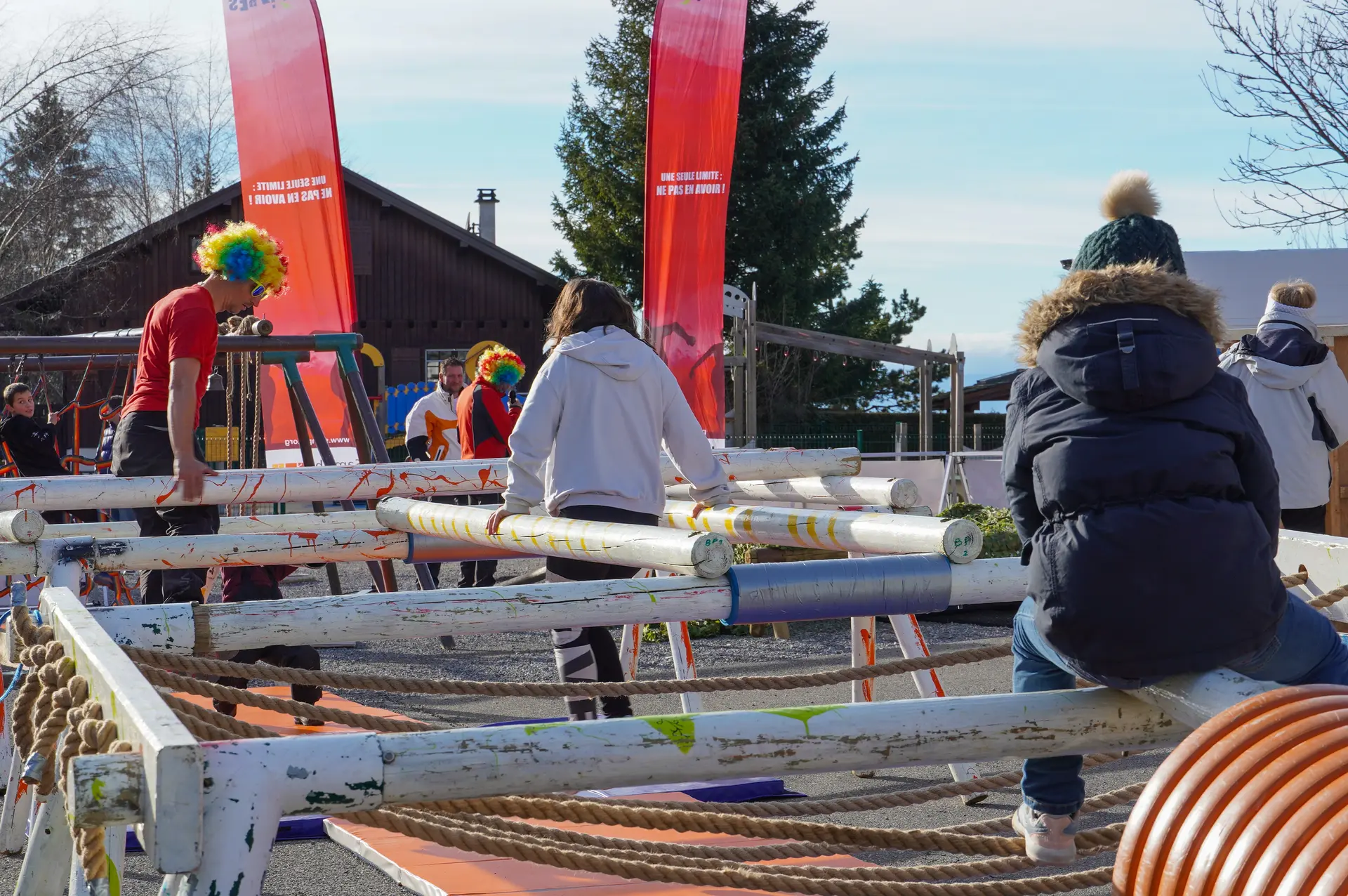 Parcours d'obstacles des Givrés Warriors à Thollon !