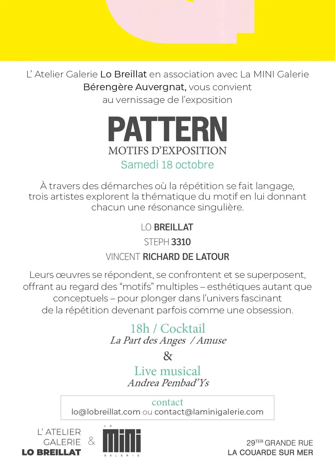 Exposition - PATTERN  Motif d'exposition_La Couarde-sur-Mer