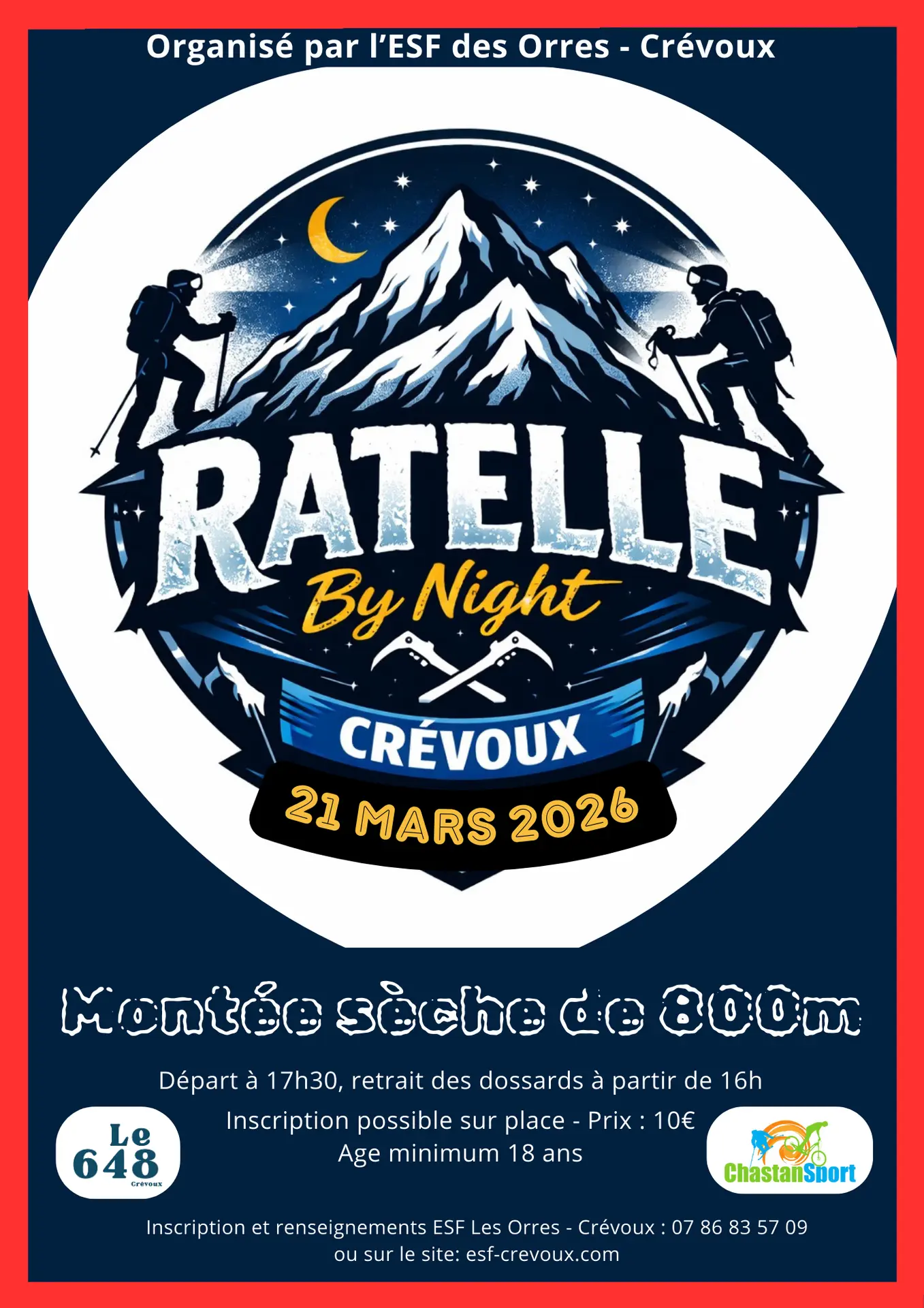 Course ski de rando La Ratelle - montée sèche