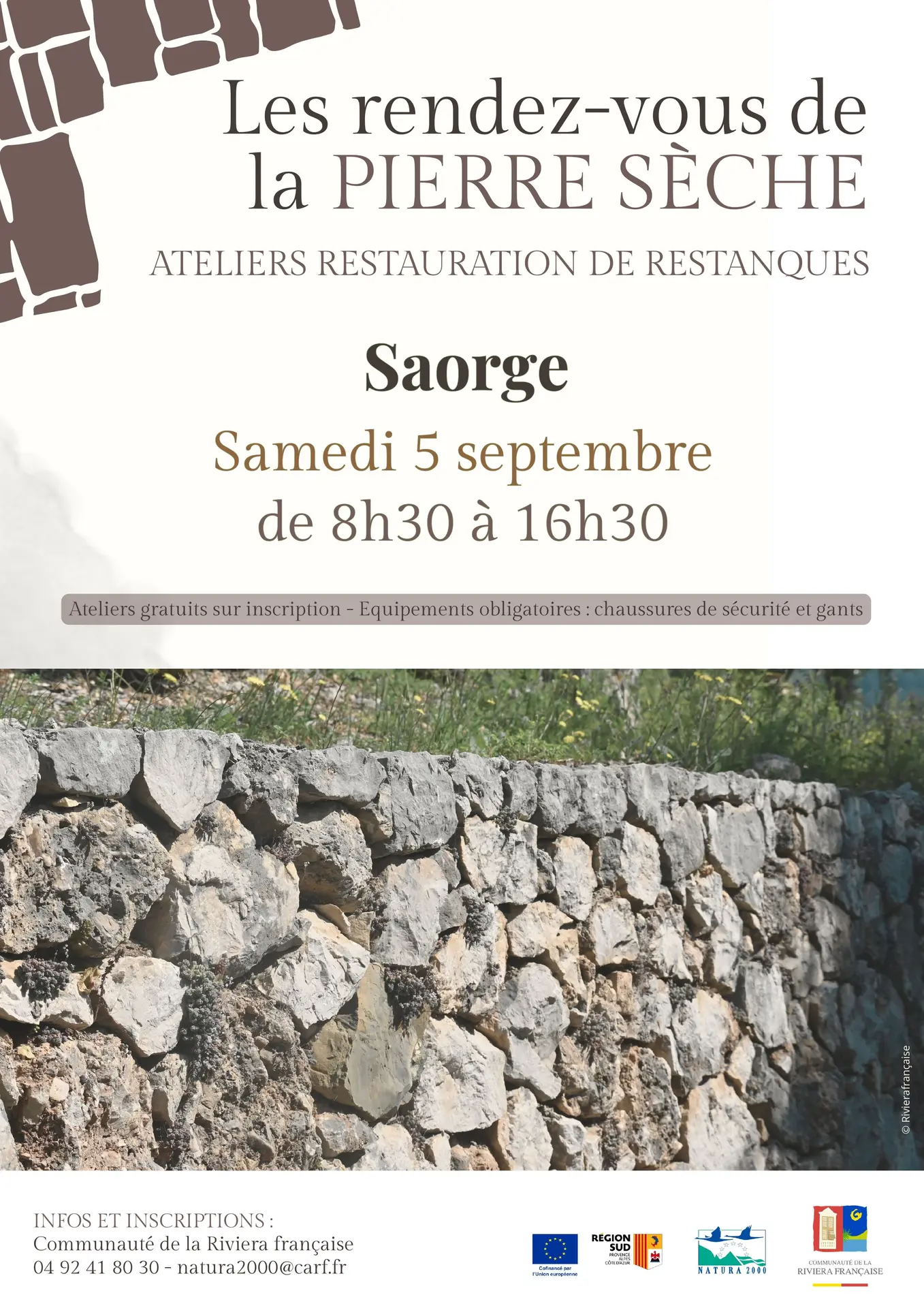 Formation à la restauration de murs en pierre sèche_Saorge