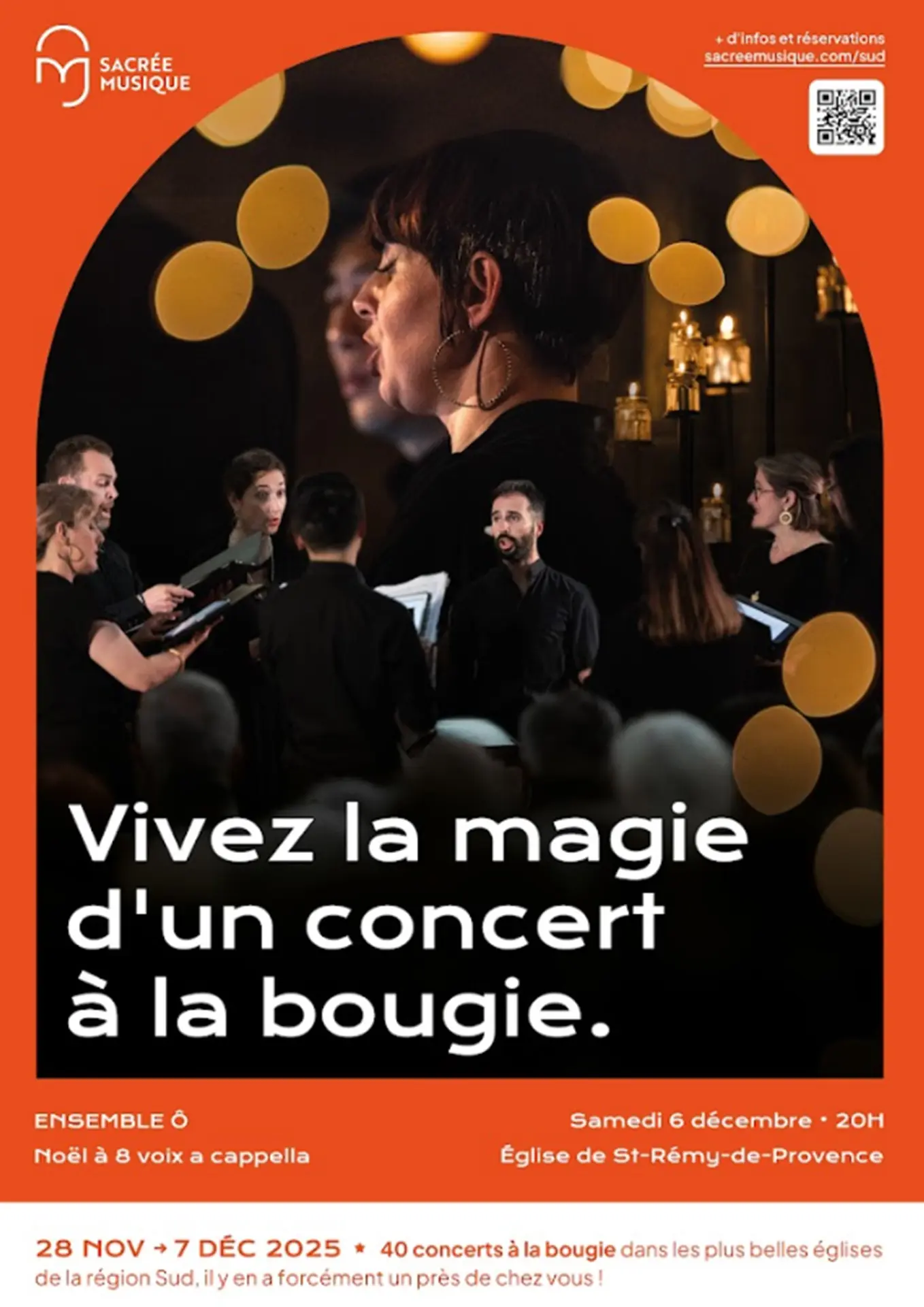 Concert à la bougie : Noël à 8 voix a cappella | Festival sacrée musique_Saint-Rémy-de-Provence
