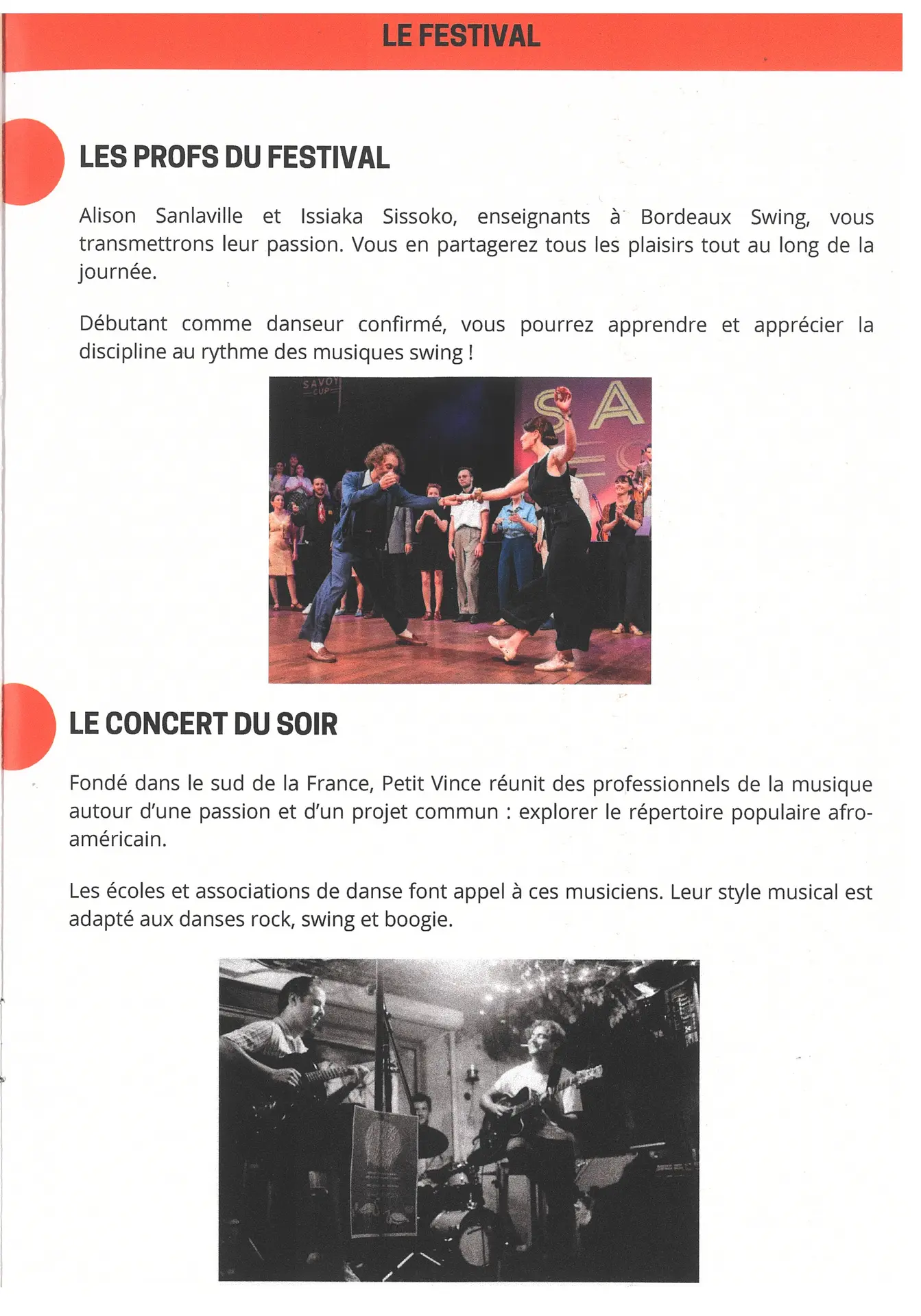 Les profs et le concert