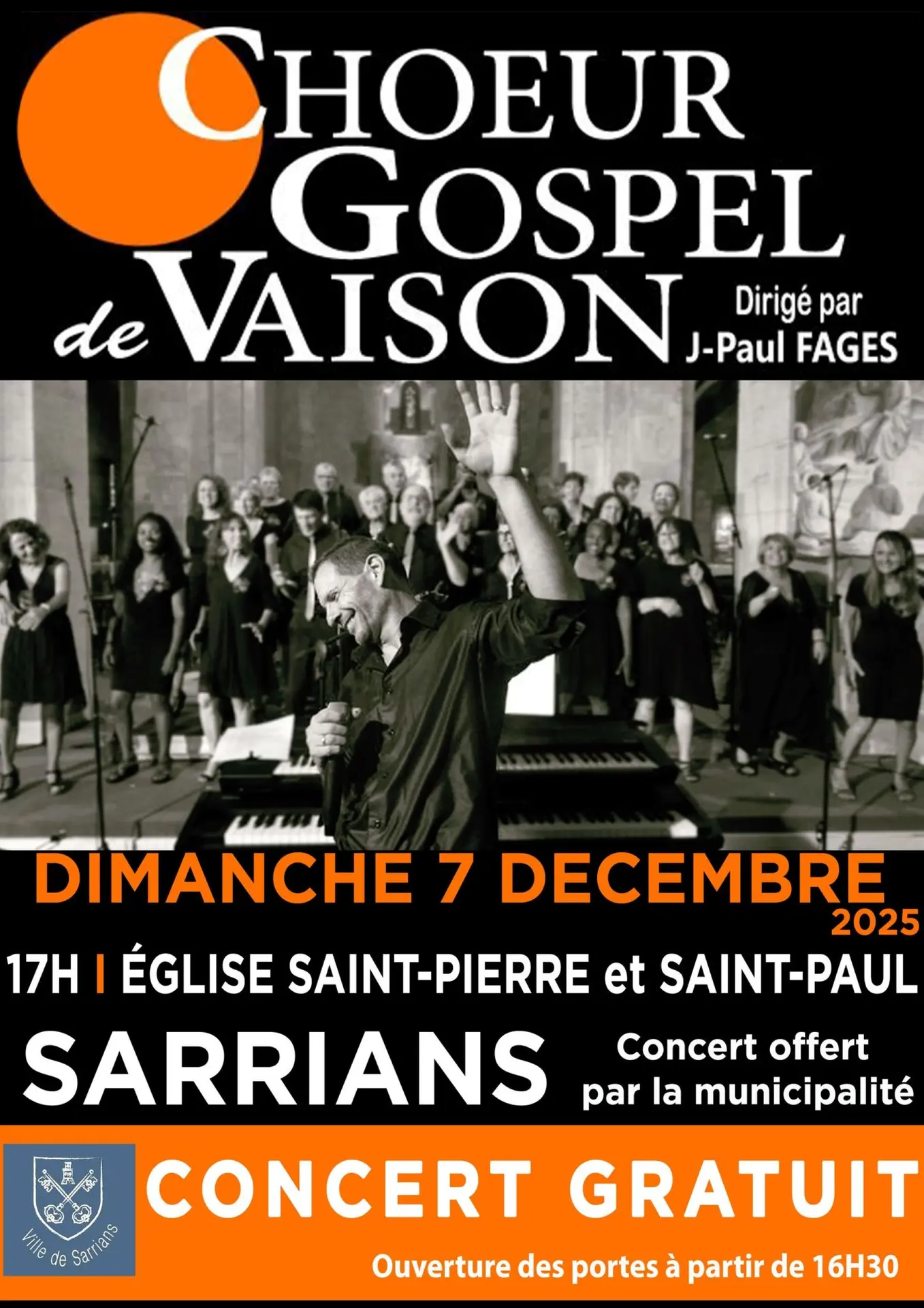 Concert Chœur Gospel de Vaison_Sarrians