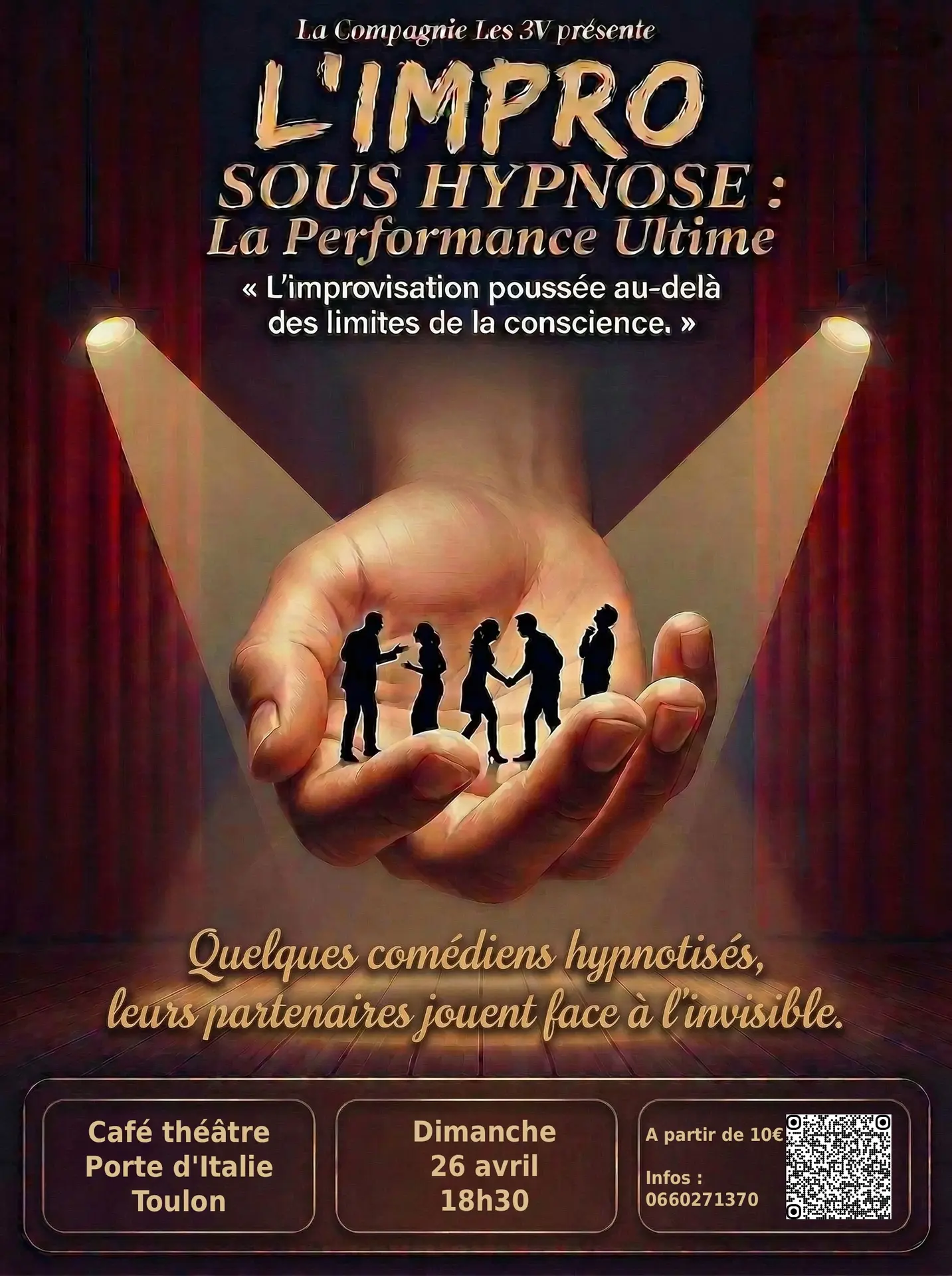 Affiche Impro sous hypnose 26 avril